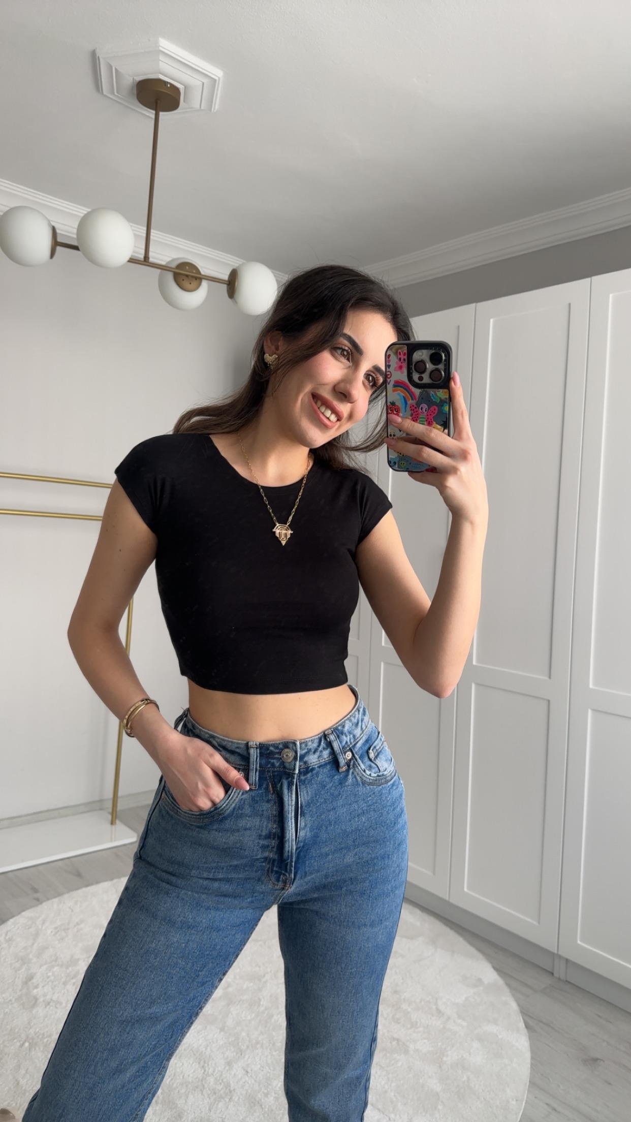 DLV SİYAH CROP