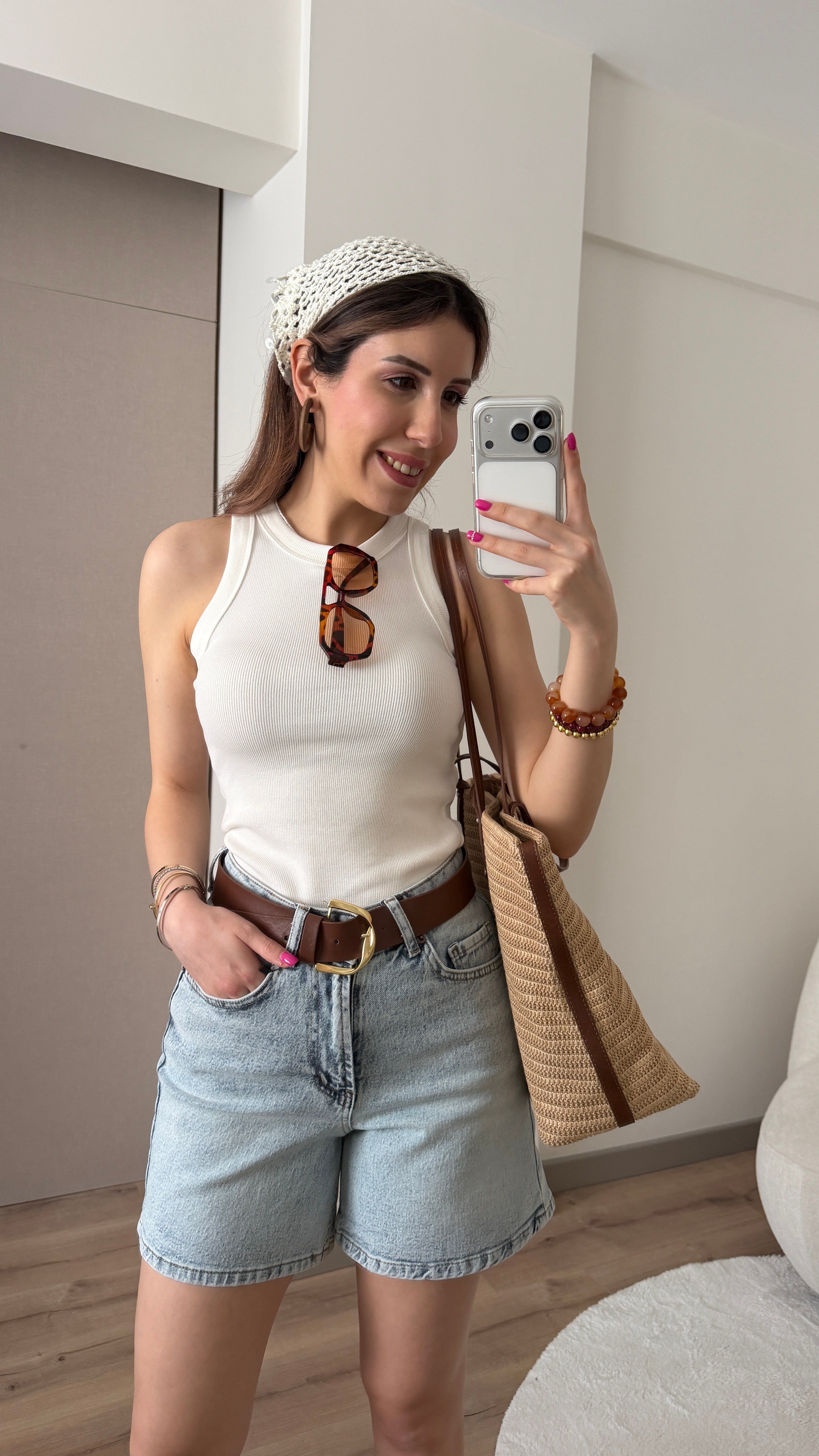 HALTER YAKA FİTİLLİ BEYAZ ATLET