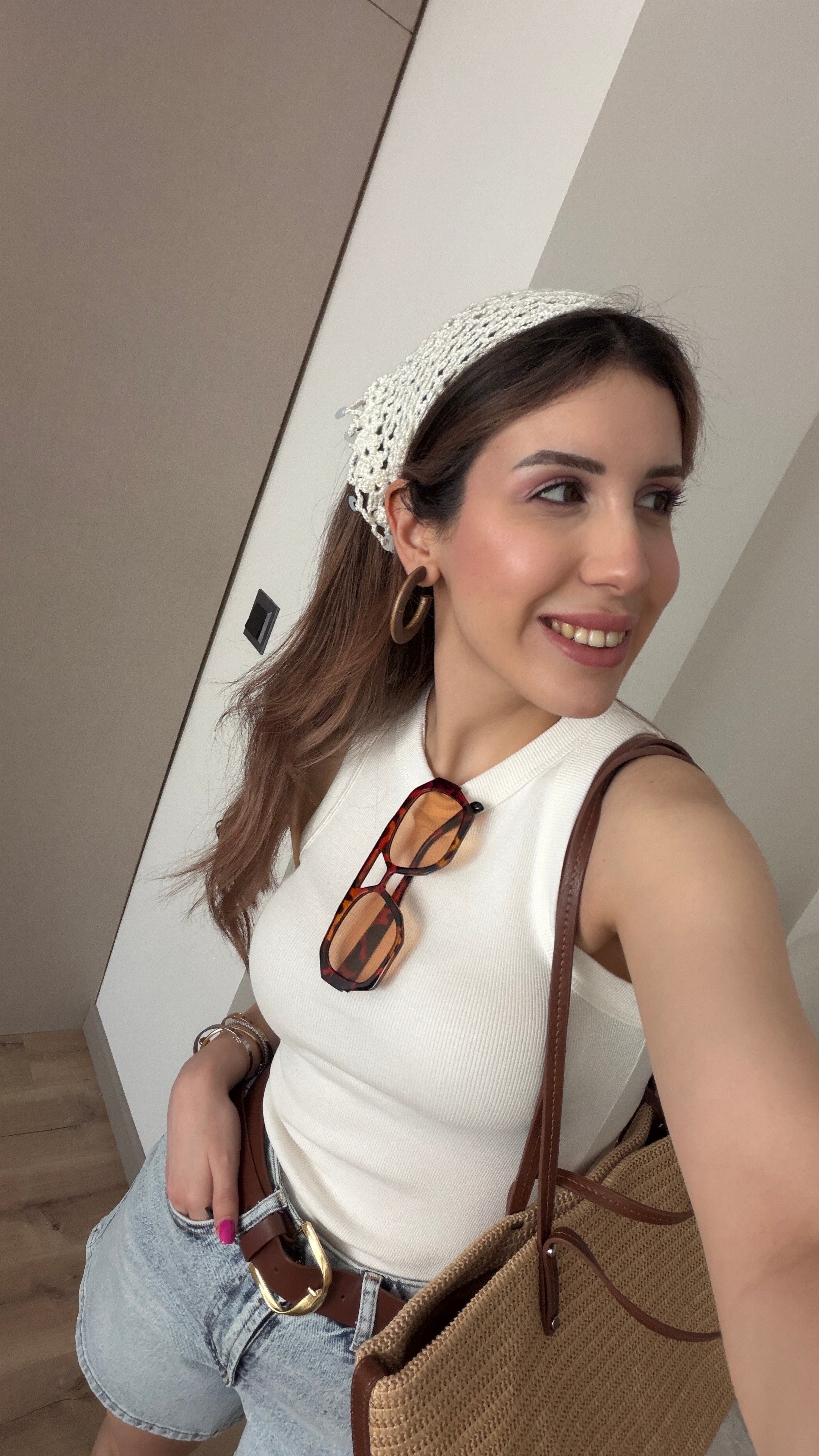 HALTER YAKA FİTİLLİ BEYAZ ATLET