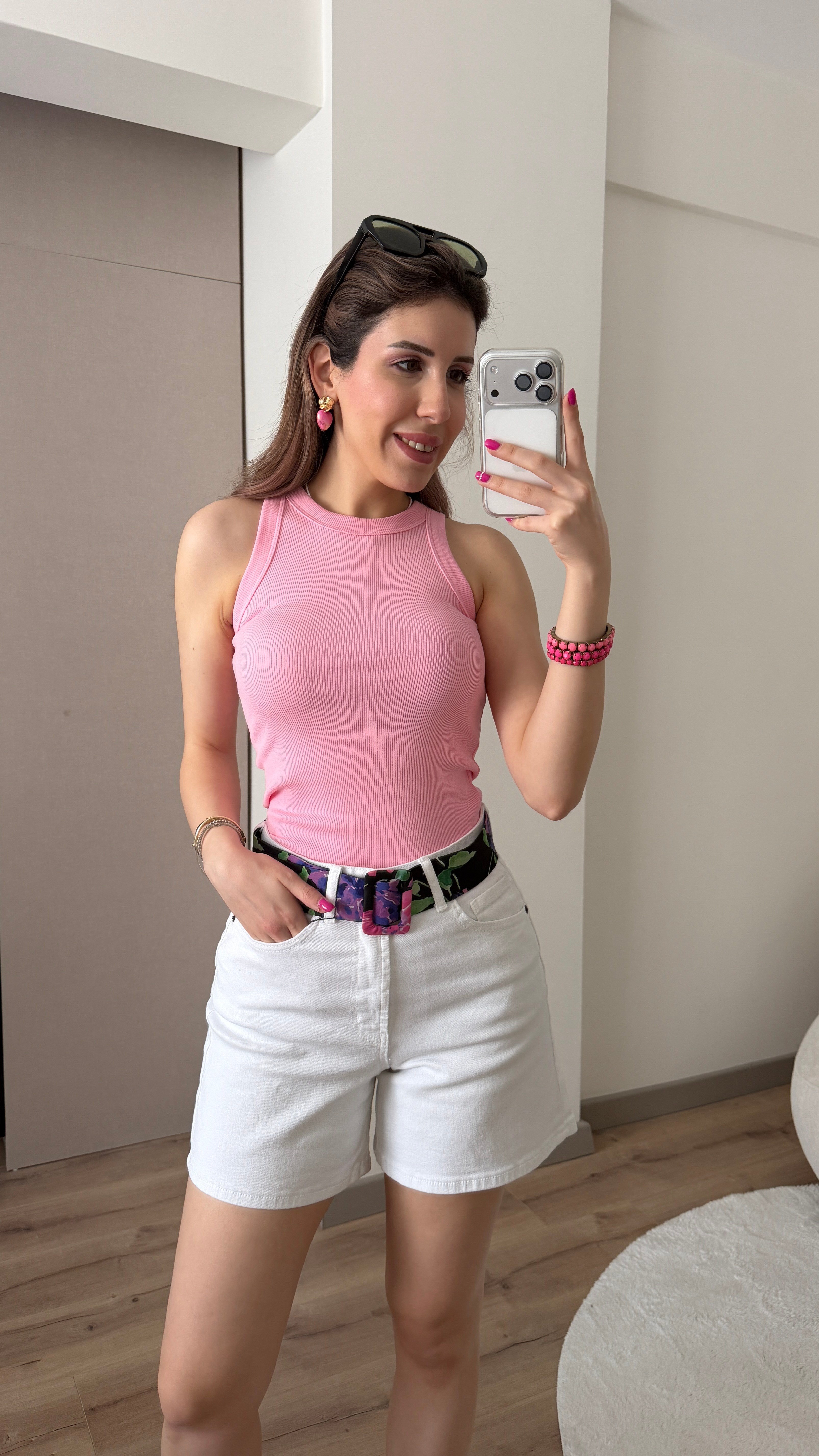 HALTER YAKA FİTİLLİ PEMBE ATLET