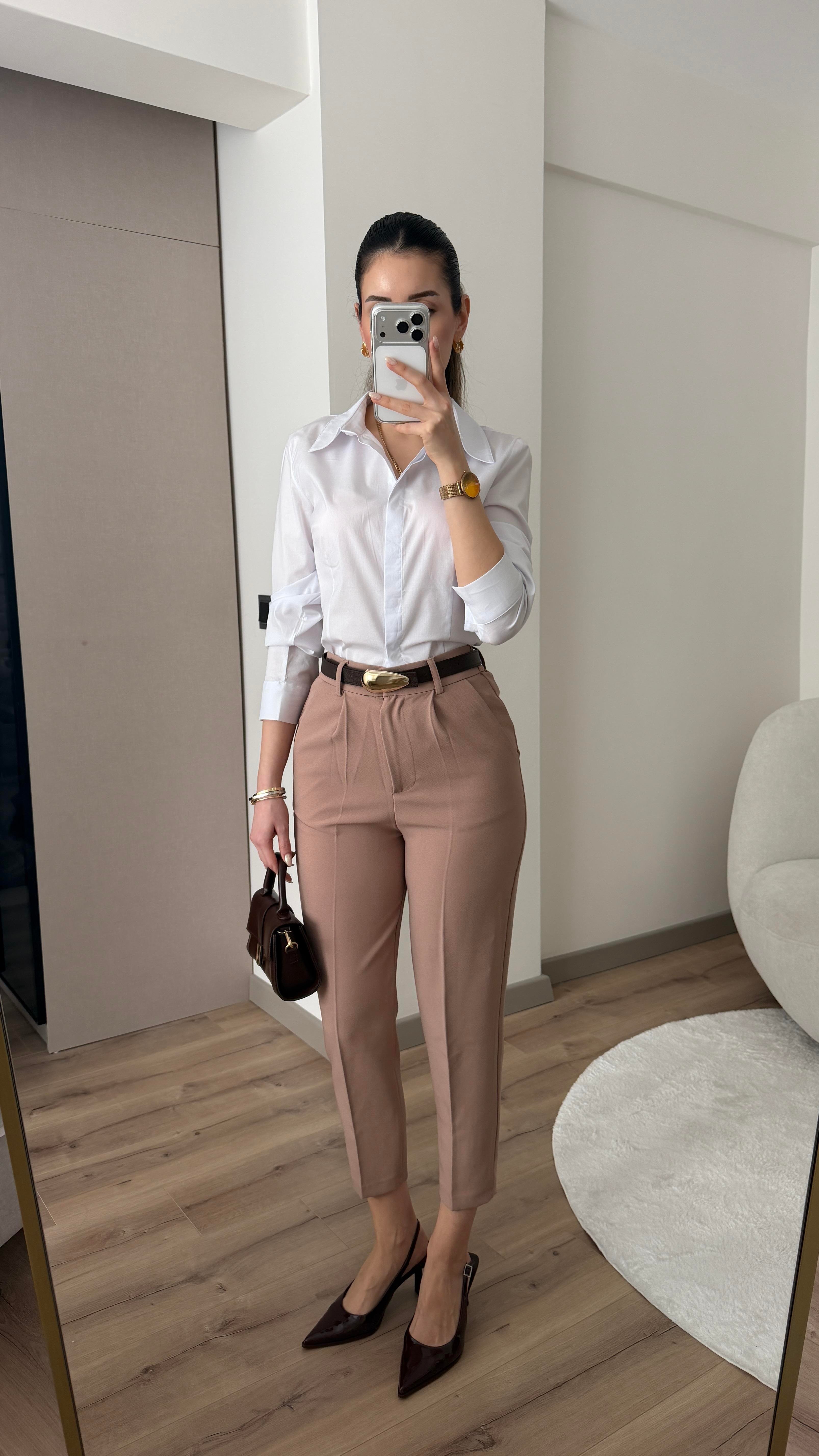 KEMERLİ CAMEL HAVUÇ PANTOLON