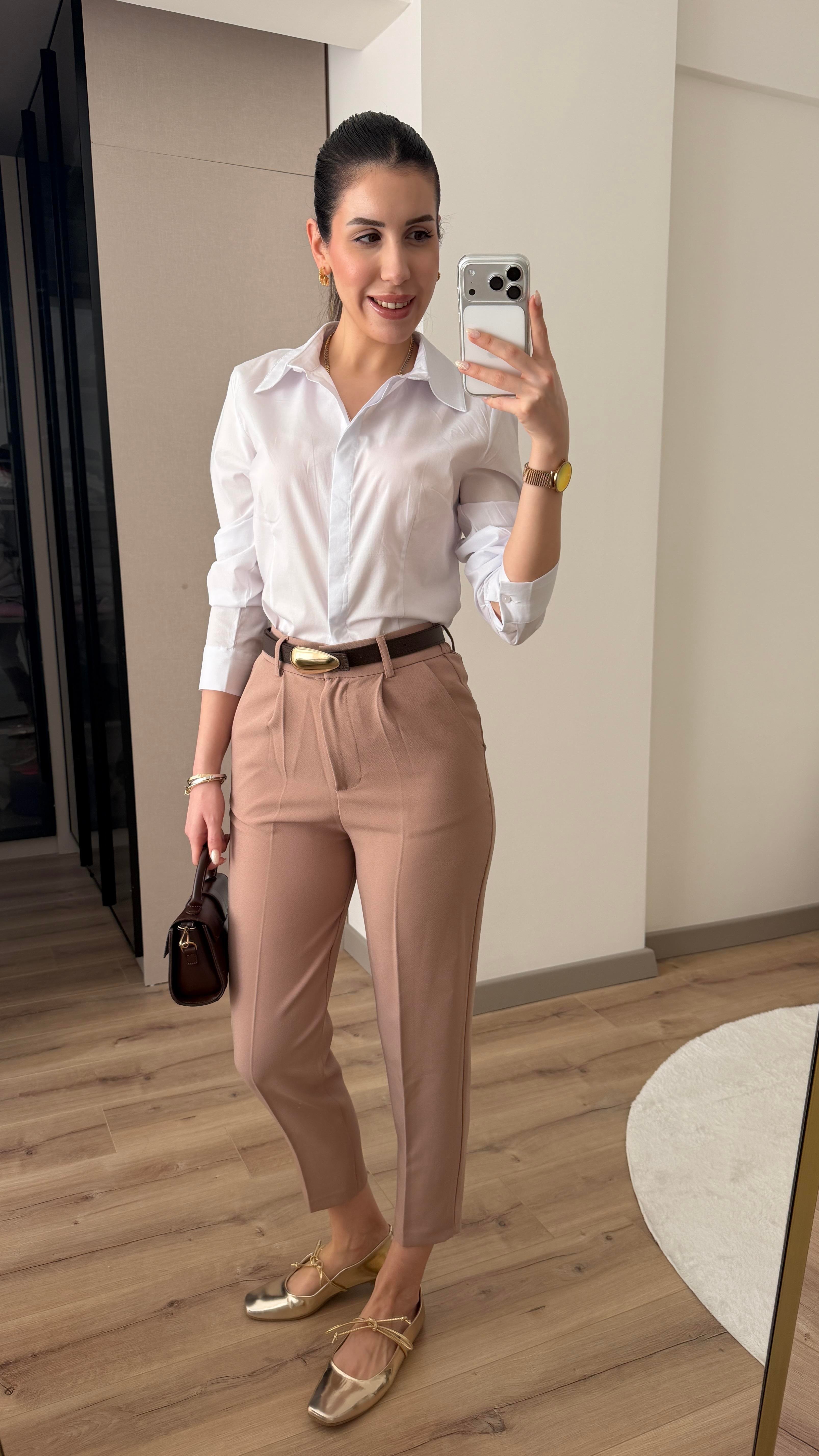 KEMERLİ CAMEL HAVUÇ PANTOLON