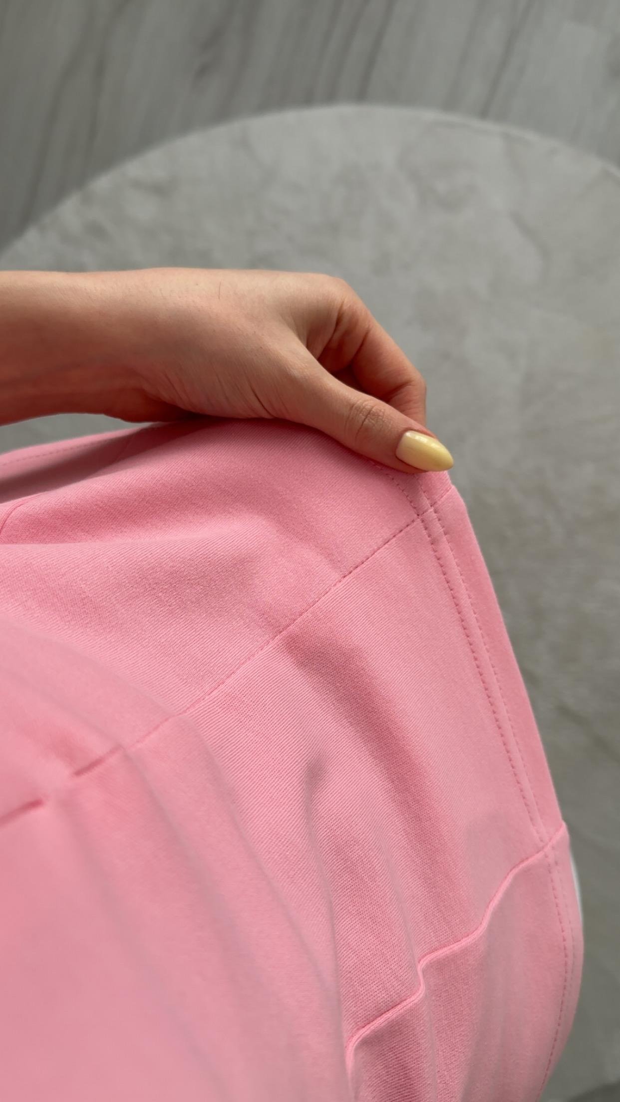KOLSUZ FERMUARLI PEMBE BLUZ