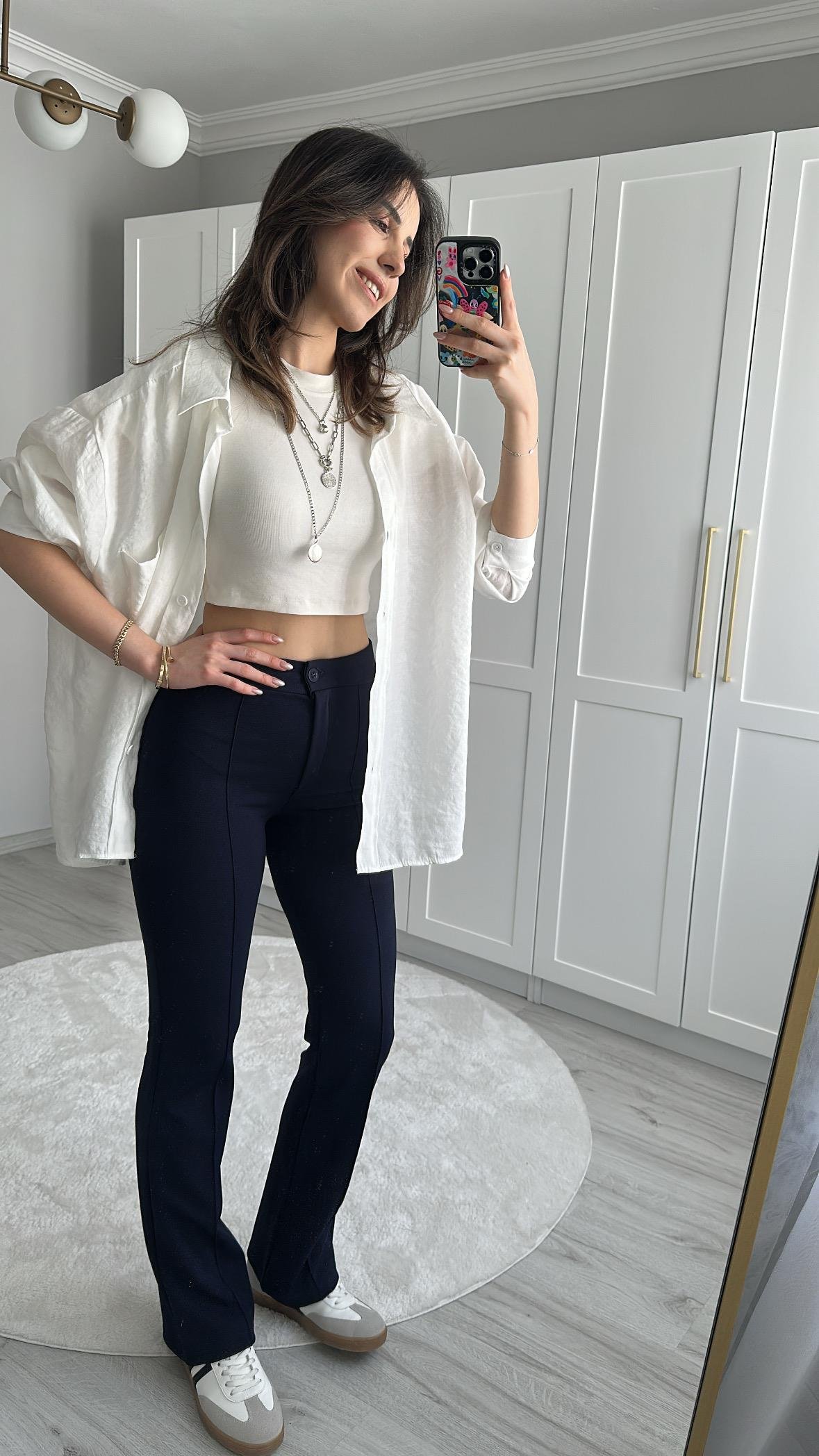 LİKRALI LACİVERT PANTOLON