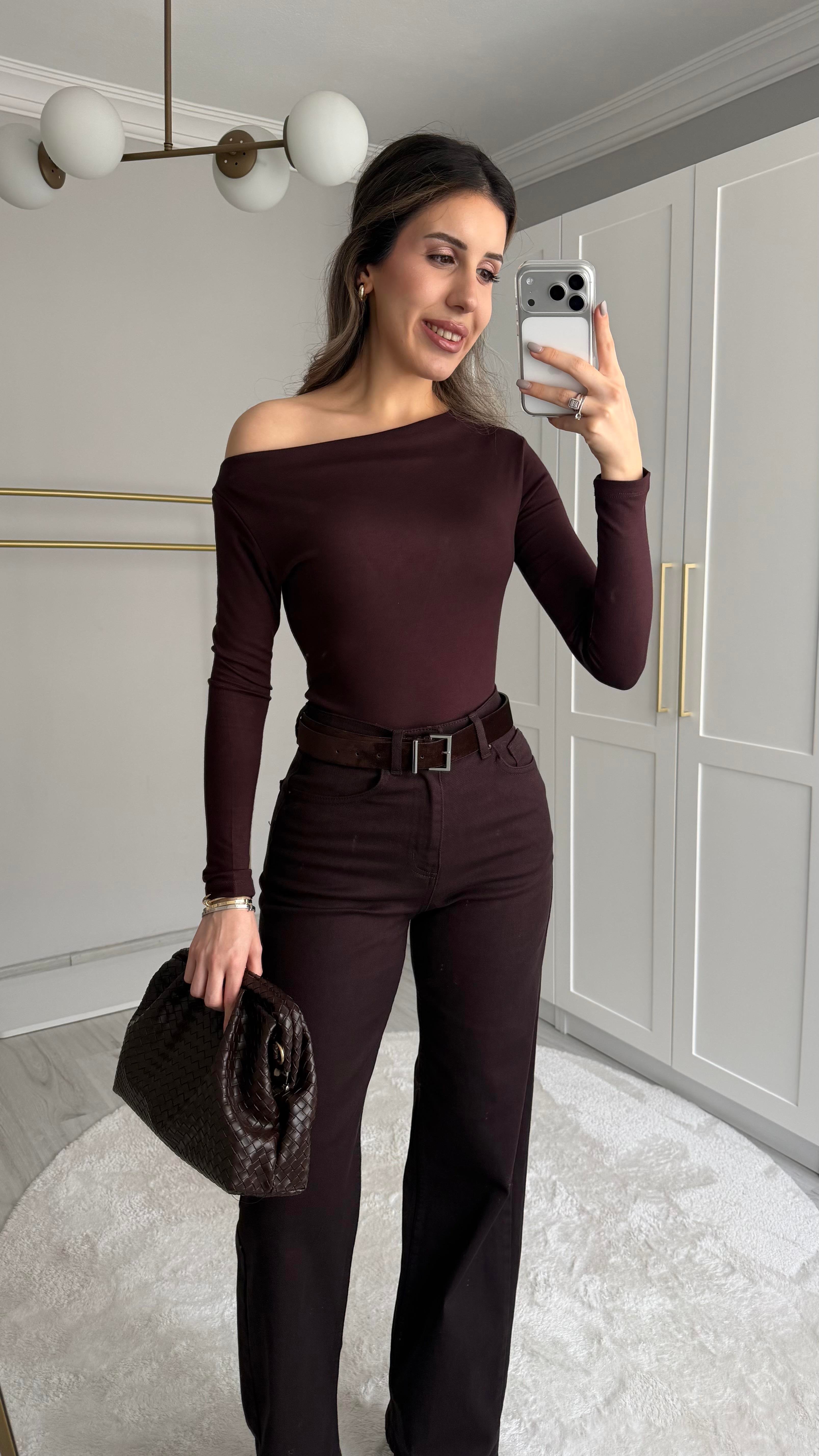 LİKRALI STRAİGHT ACI KAHVE JEAN