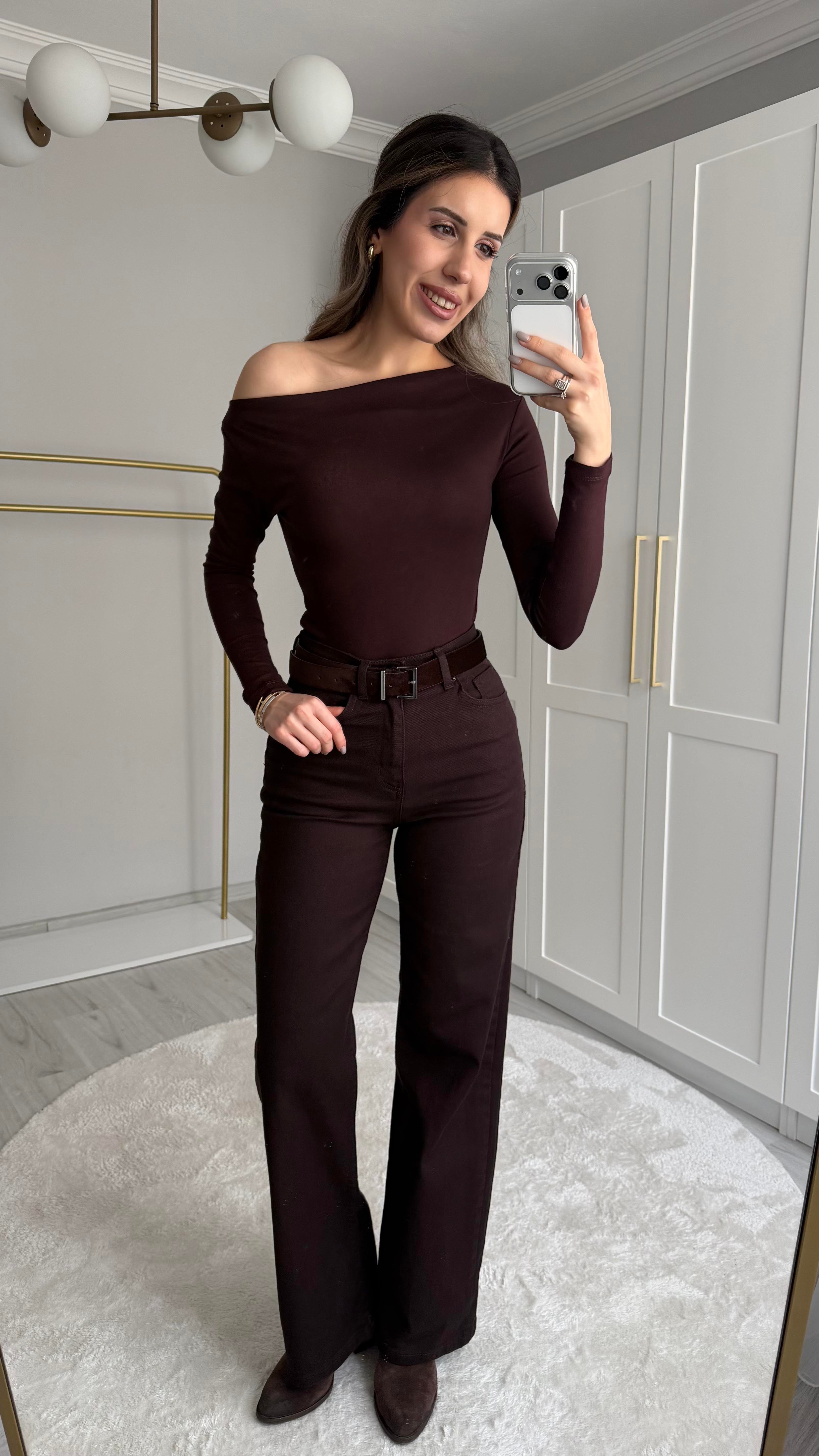 LİKRALI STRAİGHT ACI KAHVE JEAN