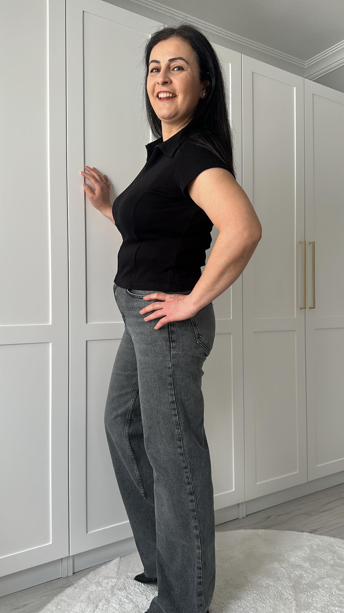 LİKRALI STRAİGHT GENİŞŞ PAÇA ANTRASİT  JEAN