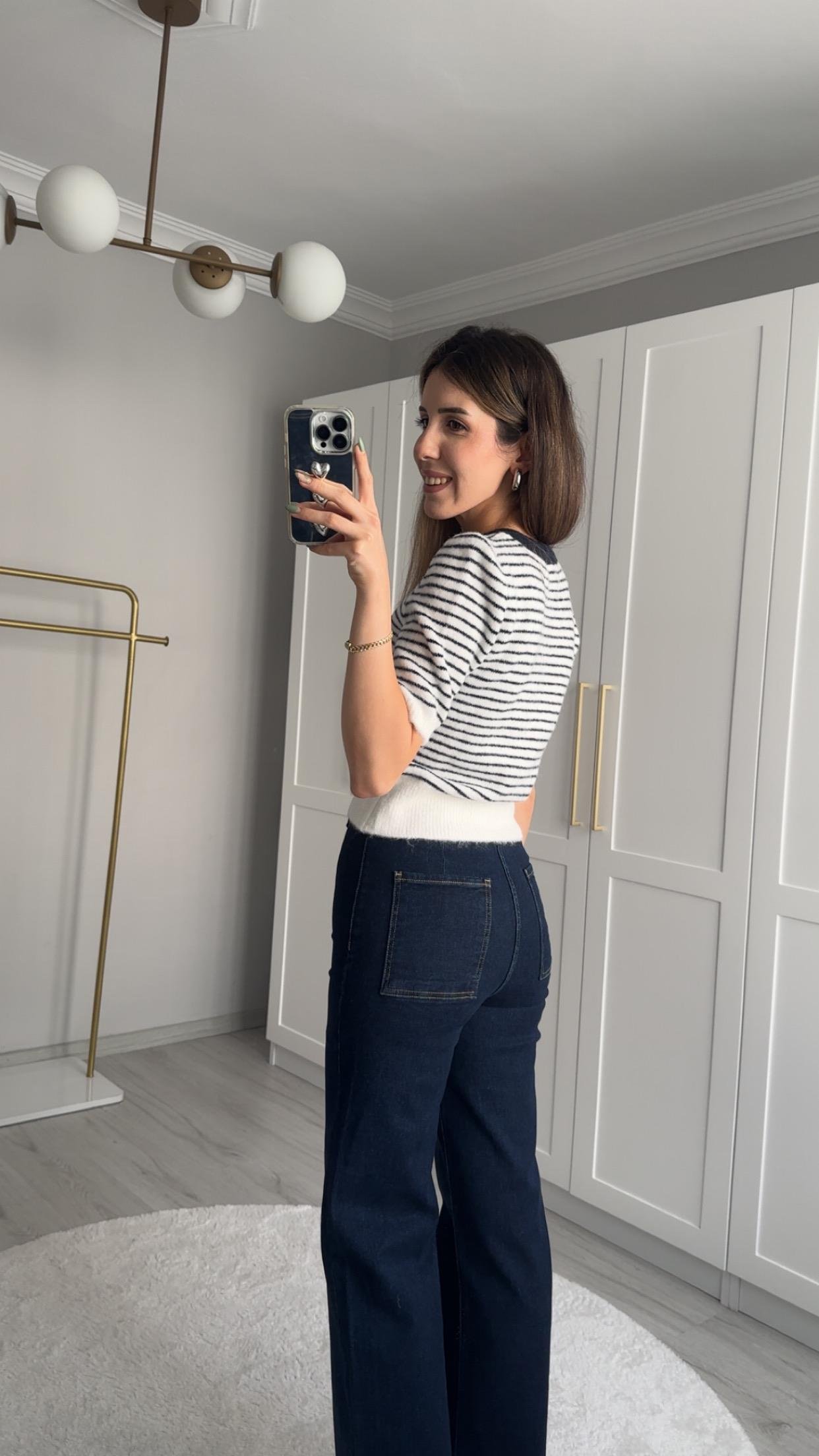 LİKRALI STRAİGHT KOYU LACİVERT JEAN