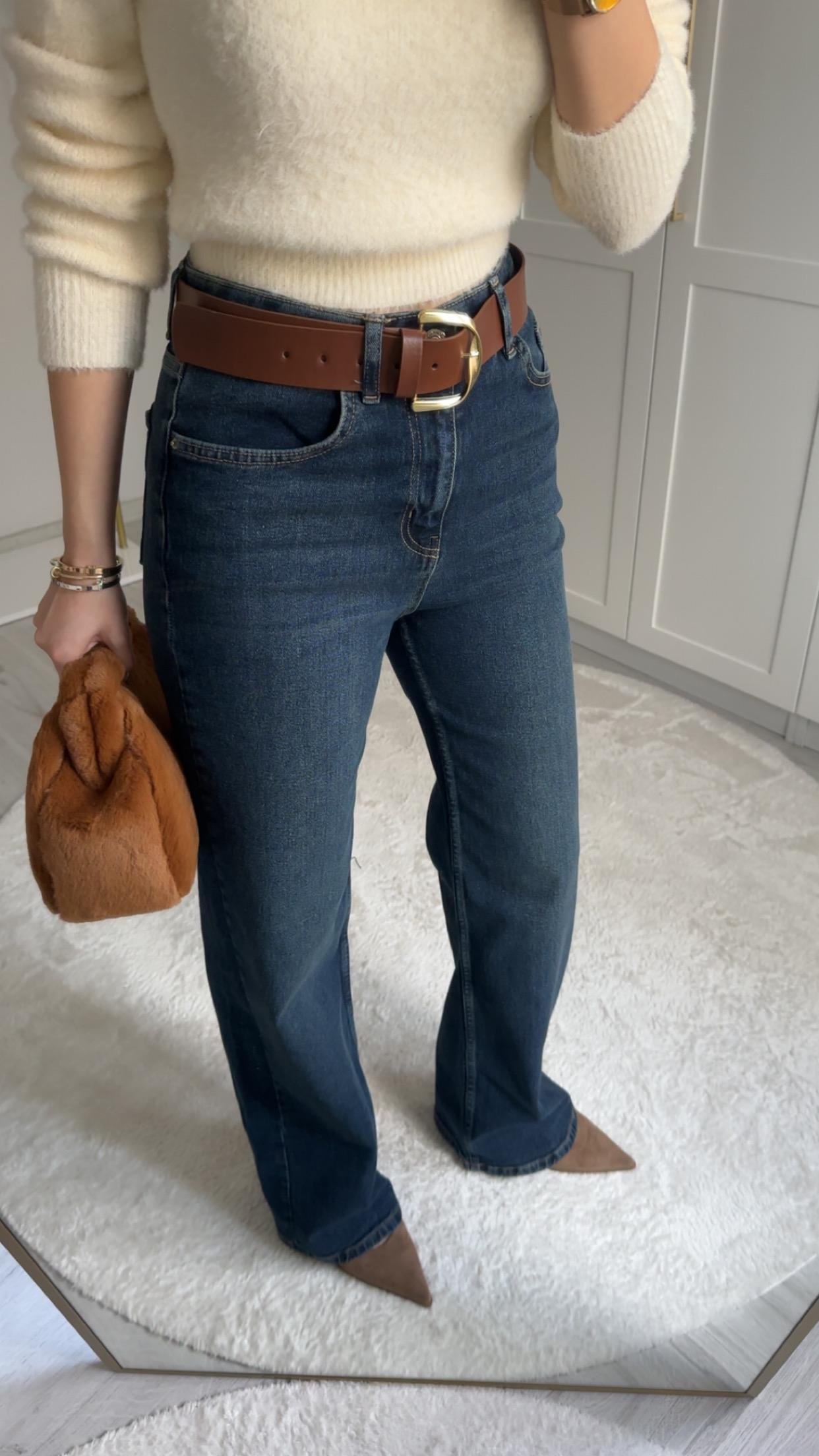LİKRALI -YIKAMALI STRAİGHT LACİVERT JEAN