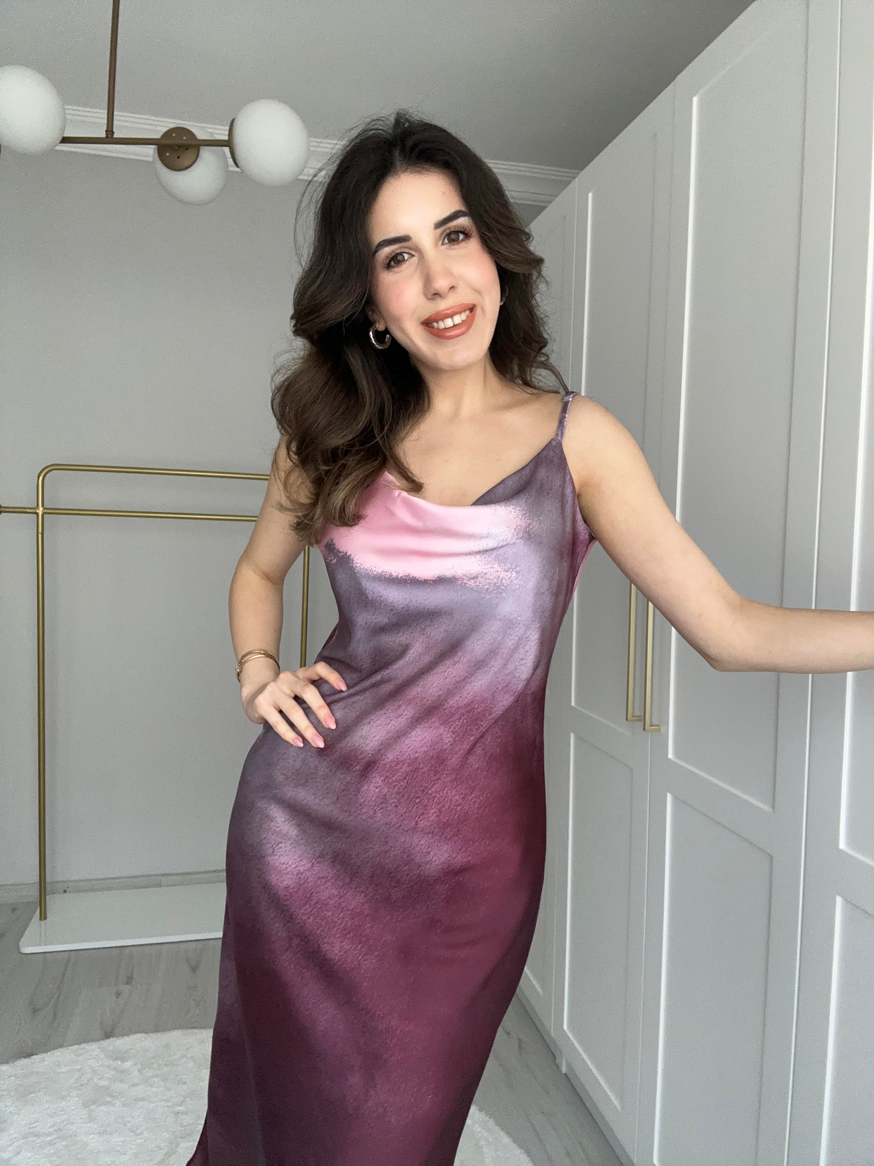 MÜRDÜM SATEN ELBİSE