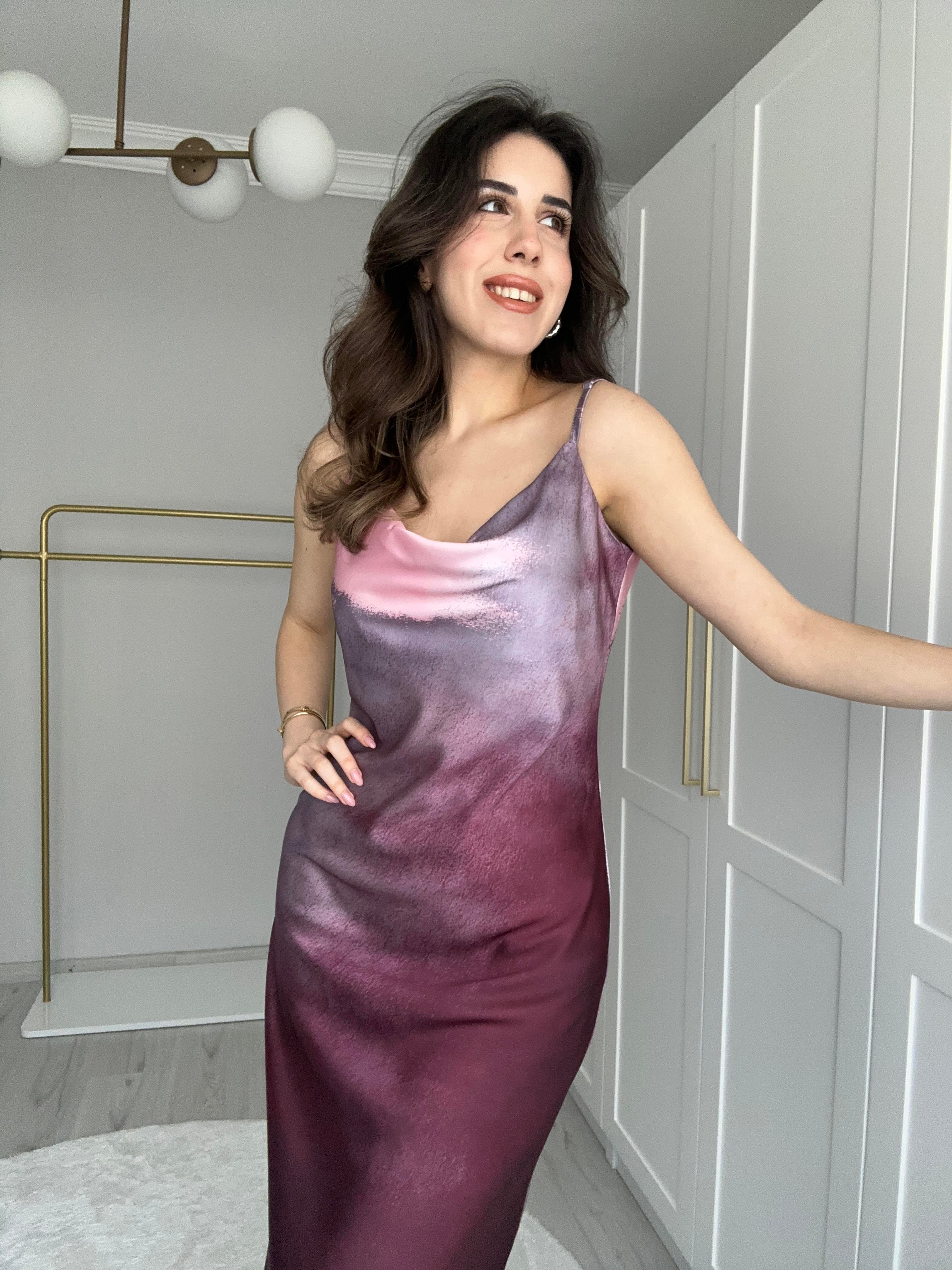 MÜRDÜM SATEN ELBİSE