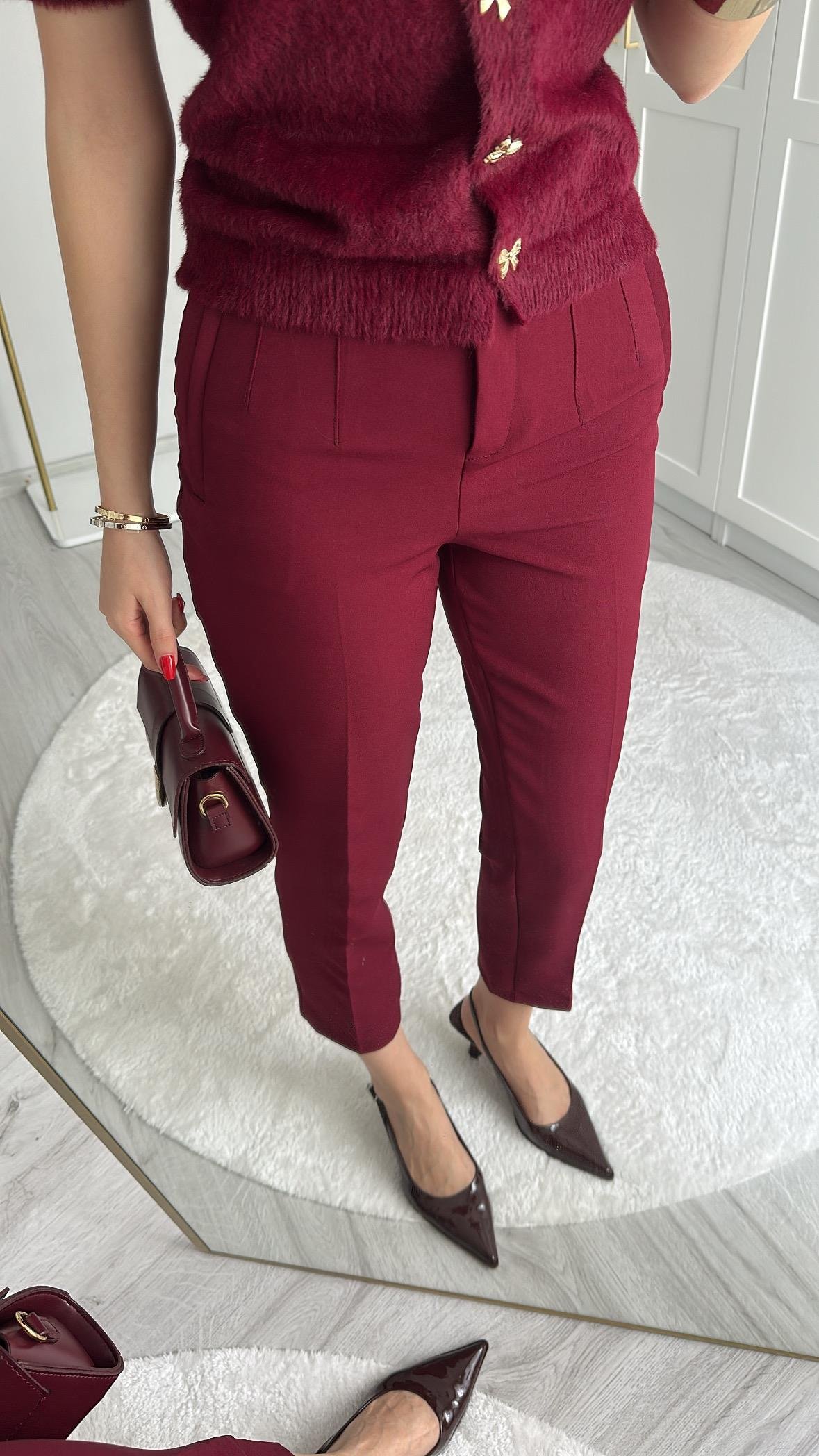 PENS BORDO HAVUÇ PANTOLON
