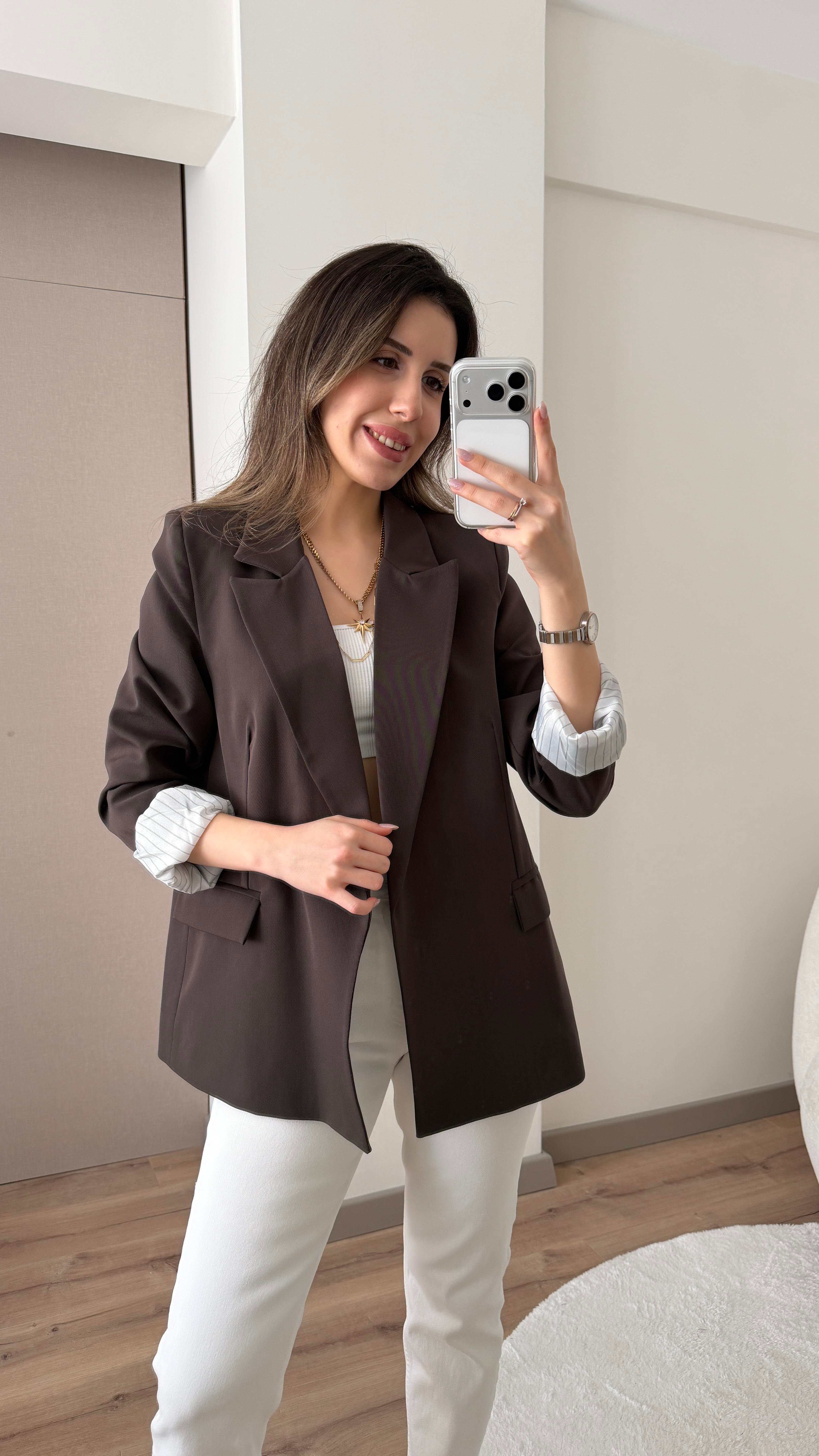 PREMİUM ACI KAHVE BLAZER CEKET