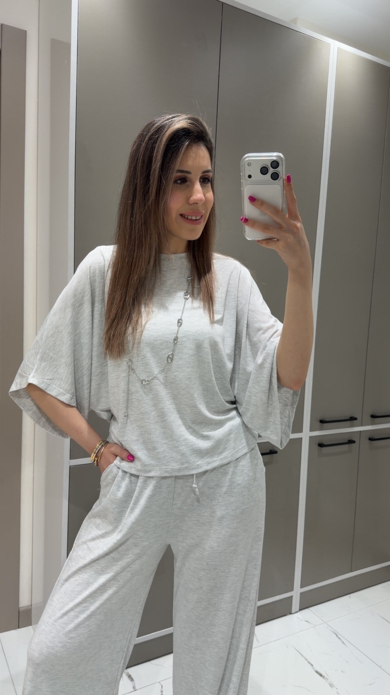 PREMİUM DÖKÜMLÜ GRİ TAKIM