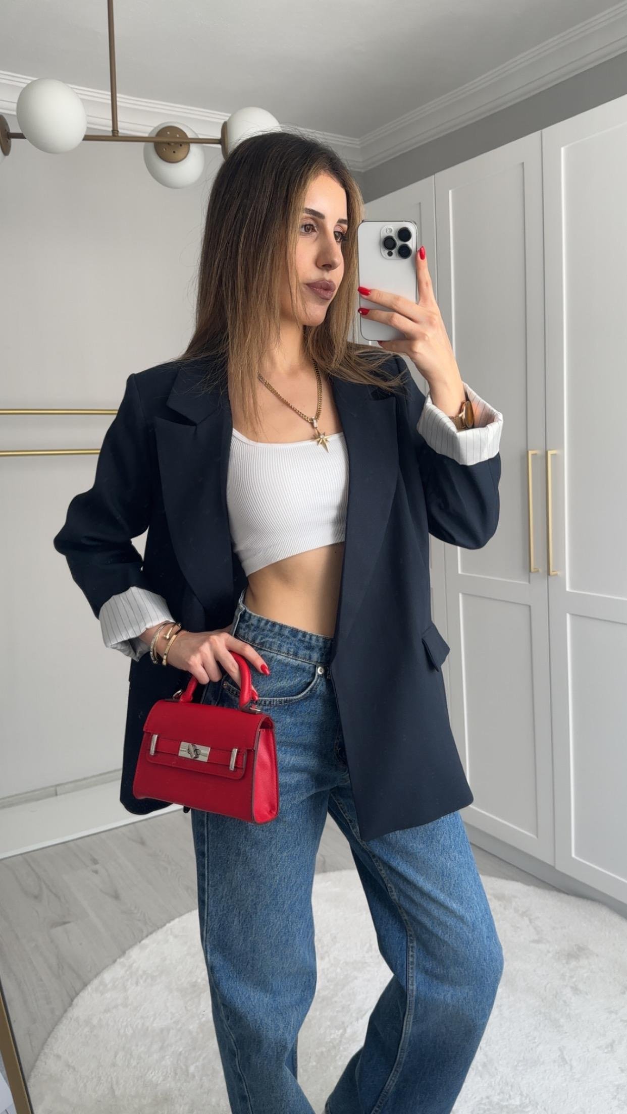 PREMİUM LACİVERT BLAZER CEKET