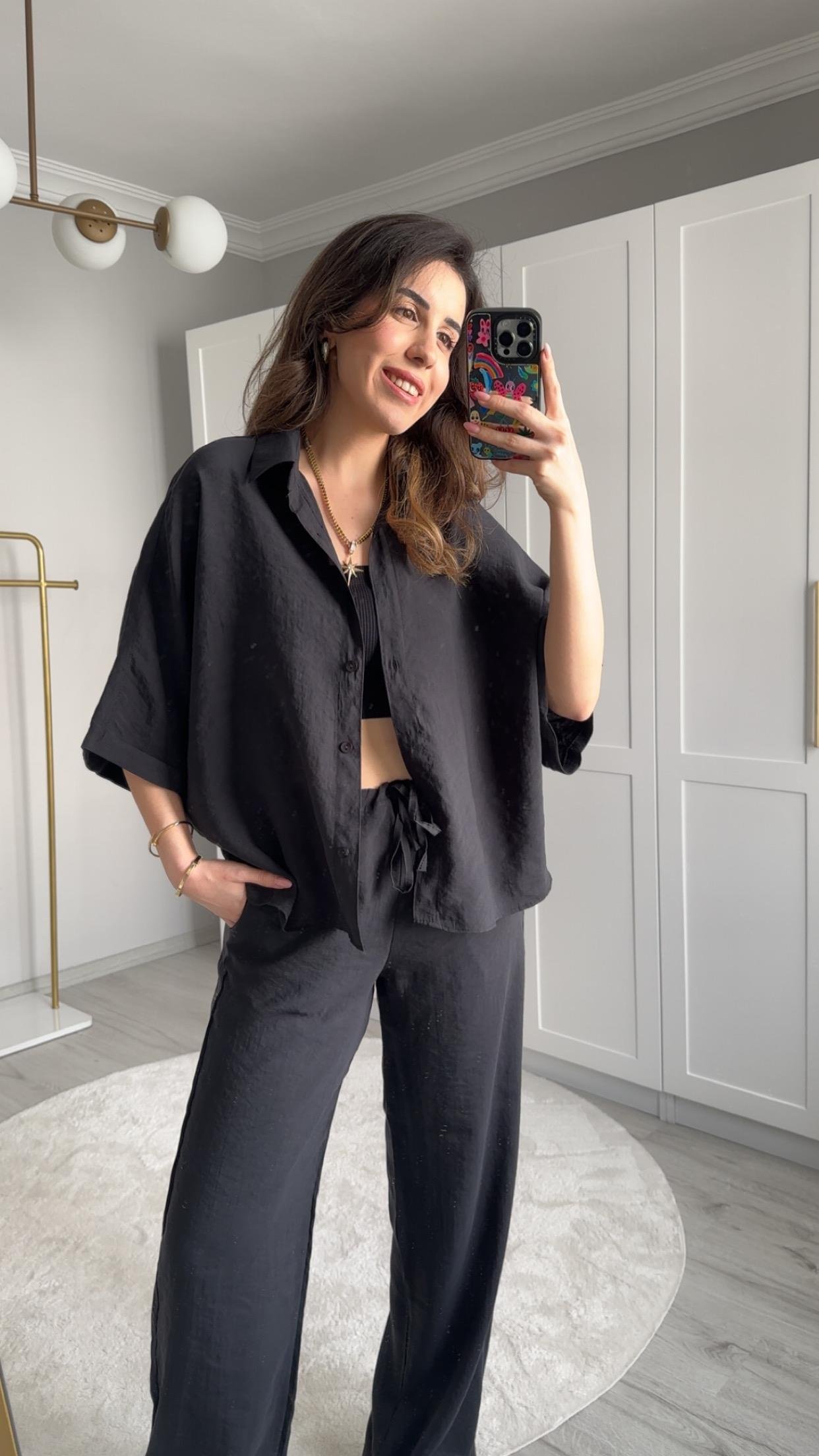STRAPLEZ SİYAH CROP