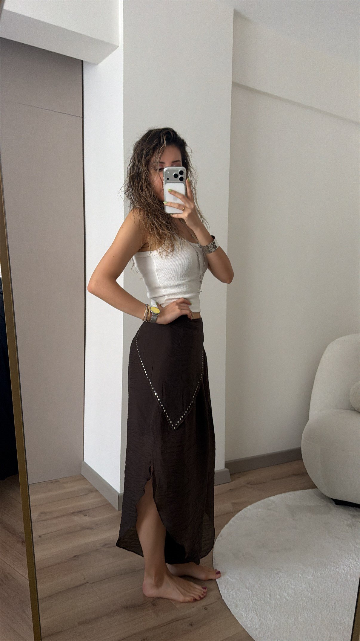 TENSEL KUMAŞ KAHVE MANİFESTT PANTOLON