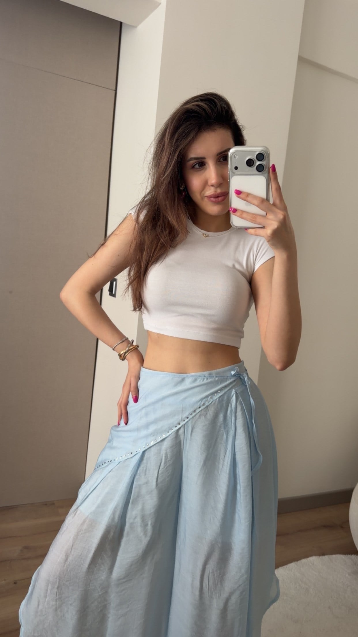 TENSEL KUMAŞ MAVİ MANİFESTT PANTOLON