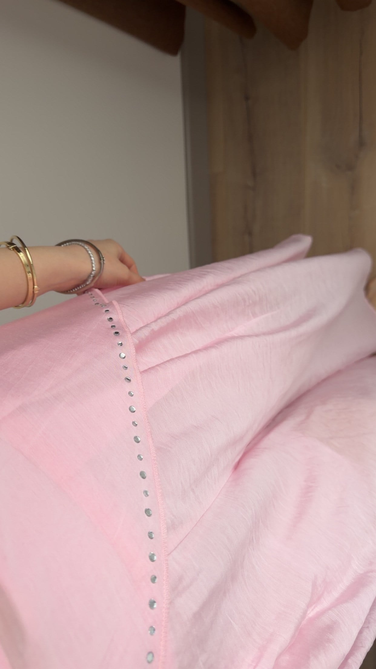 TENSEL KUMAŞ PEMBE MANİFESTT PANTOLON