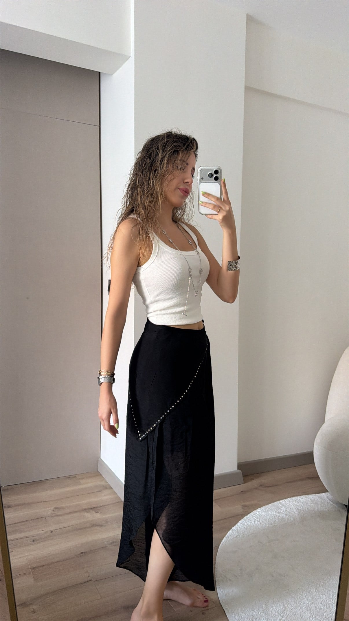 TENSEL KUMAŞ SİYAH MANİFESTT PANTOLON