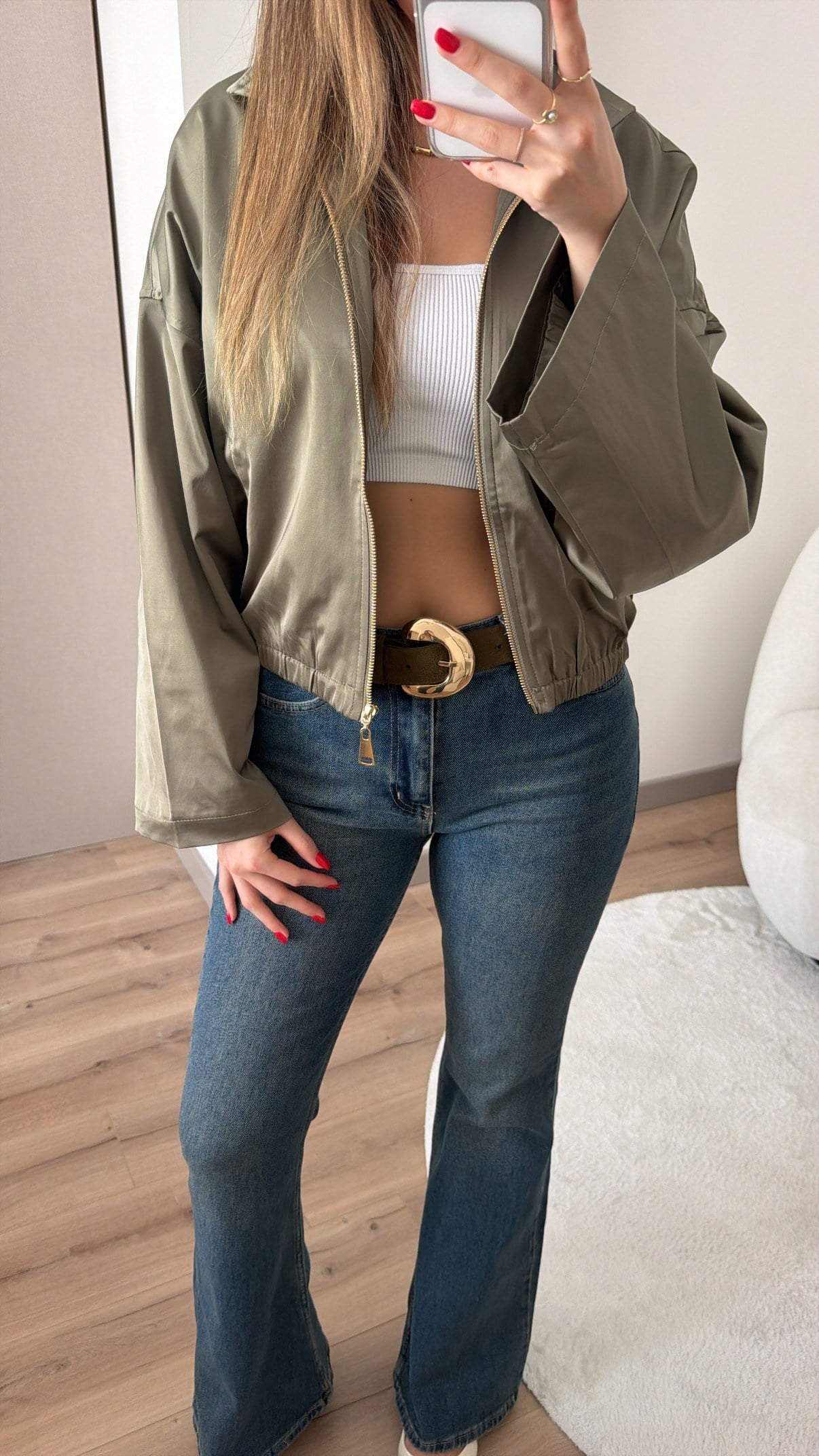 YEŞİL TİNTLİ İSPANYOL JEAN