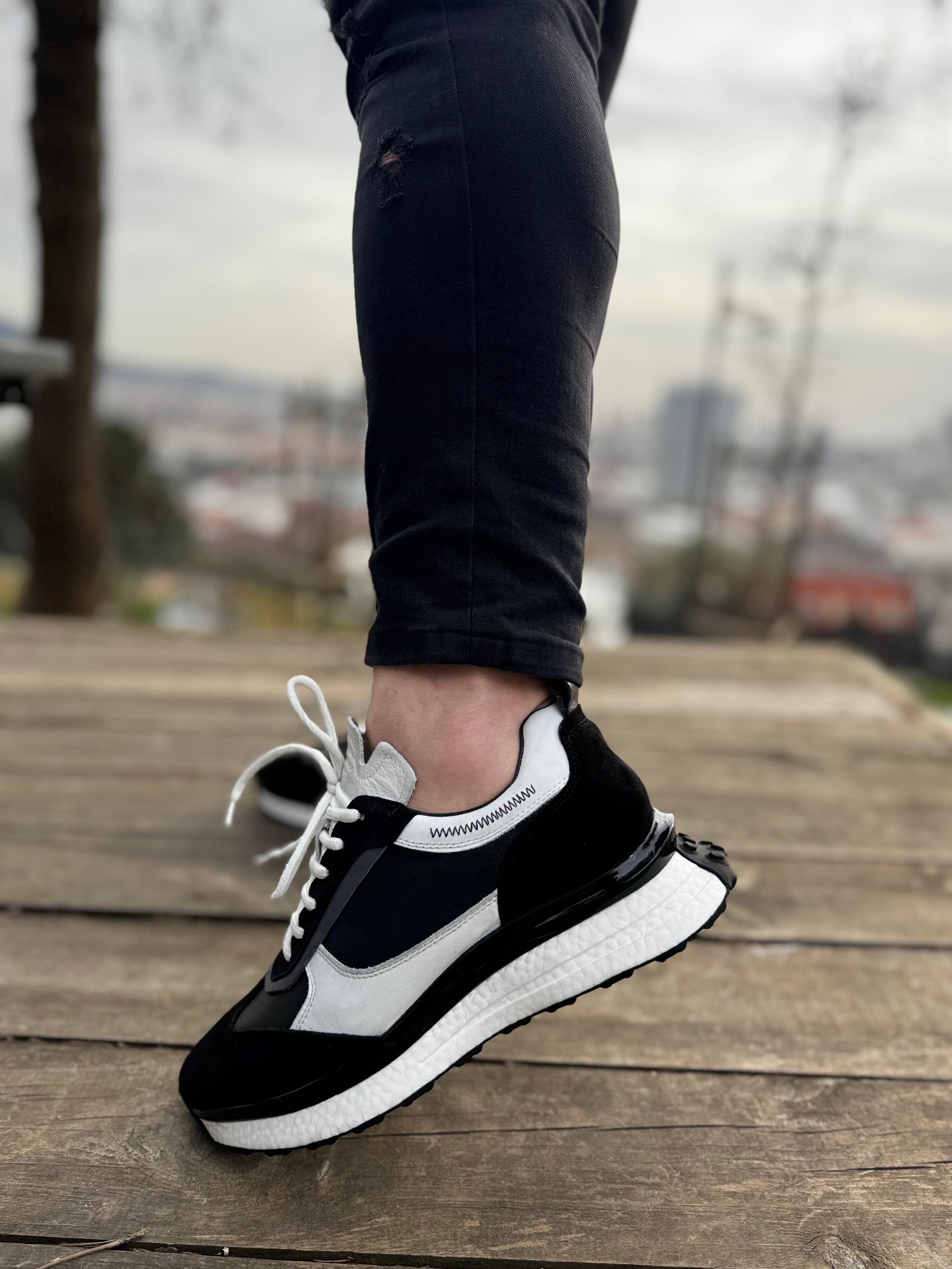 Deri Spor Ayakkabı Siyah