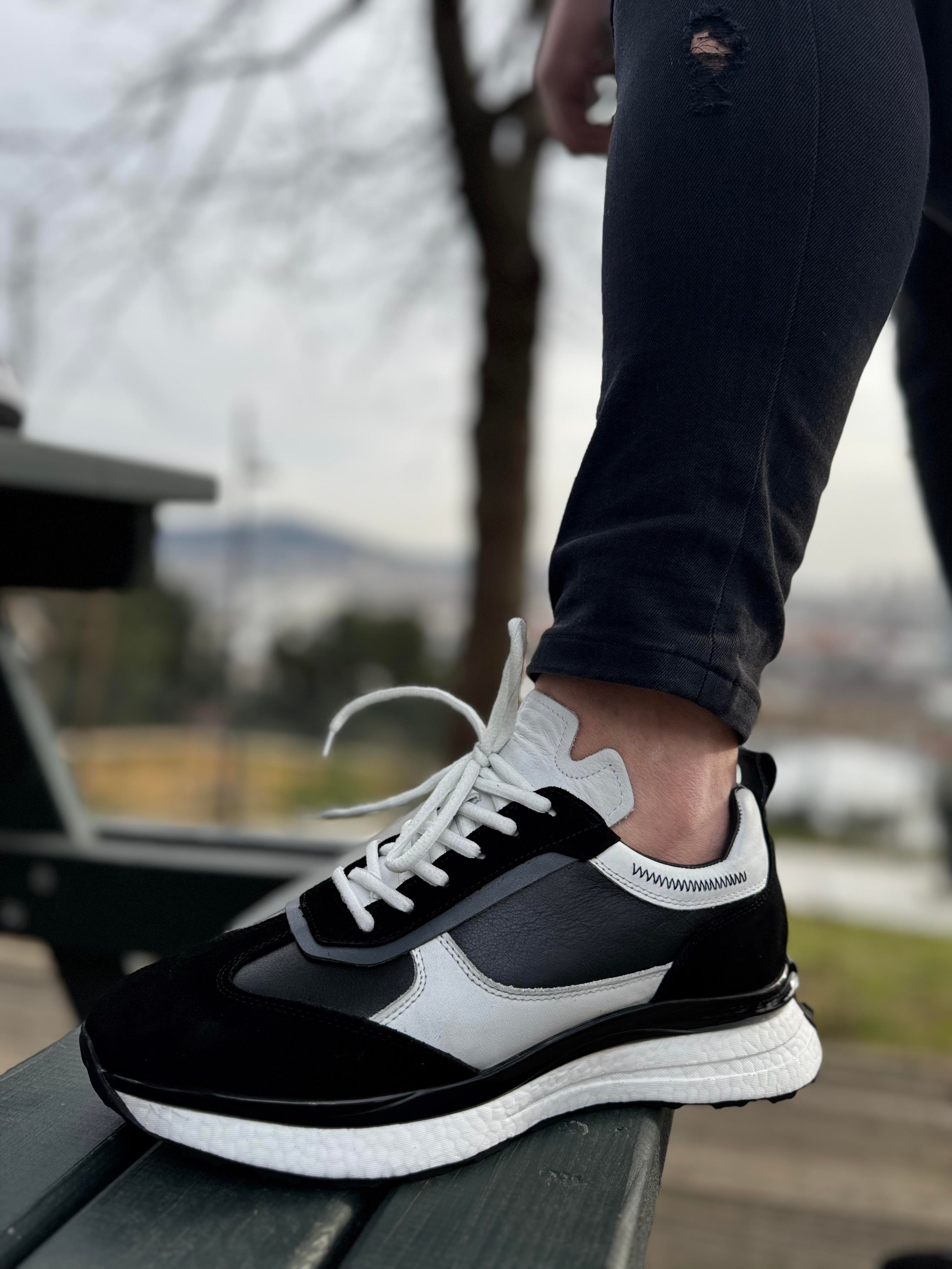 Deri Spor Ayakkabı Siyah