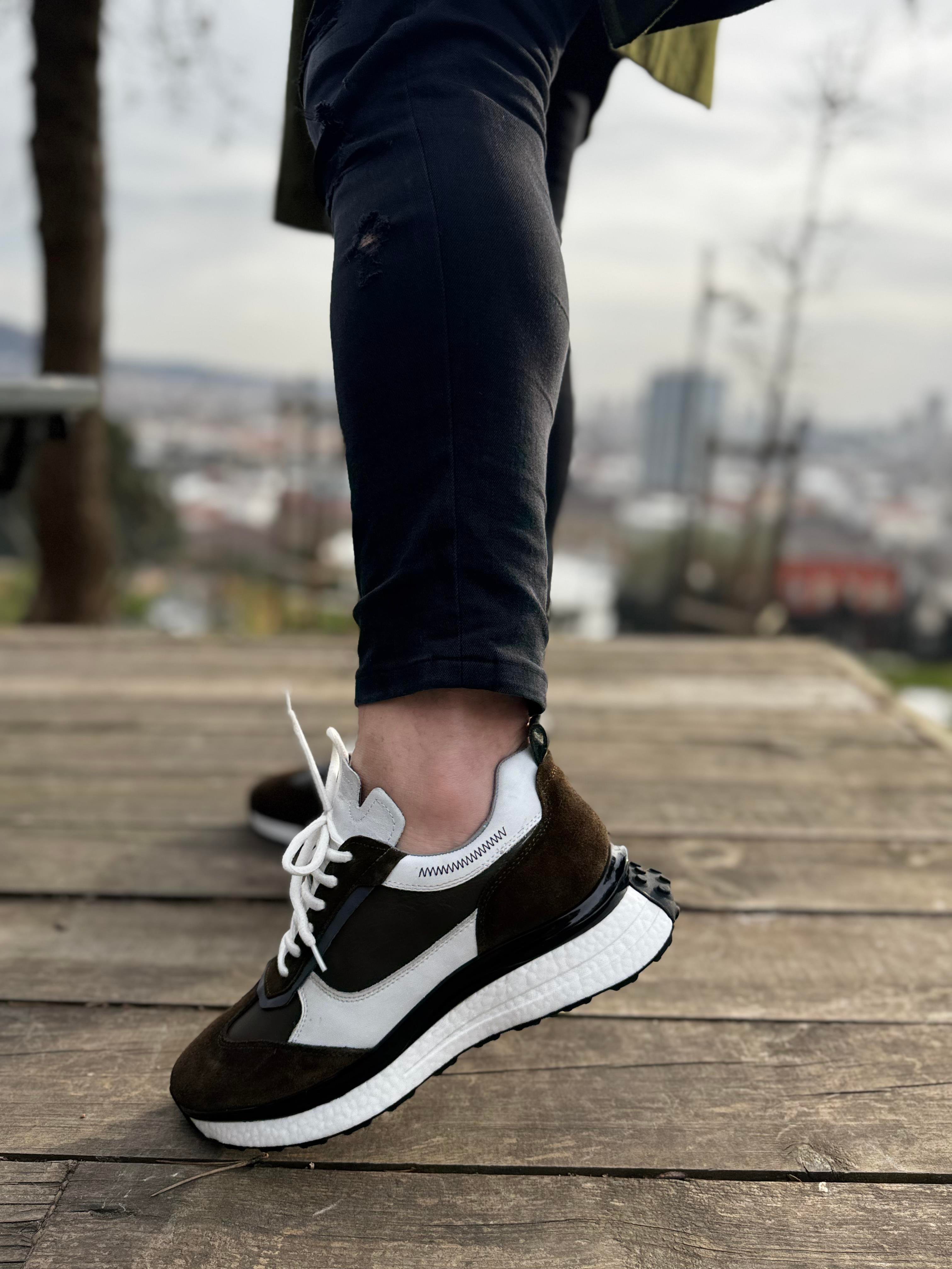 Deri Spor Ayakkabı Yeşil