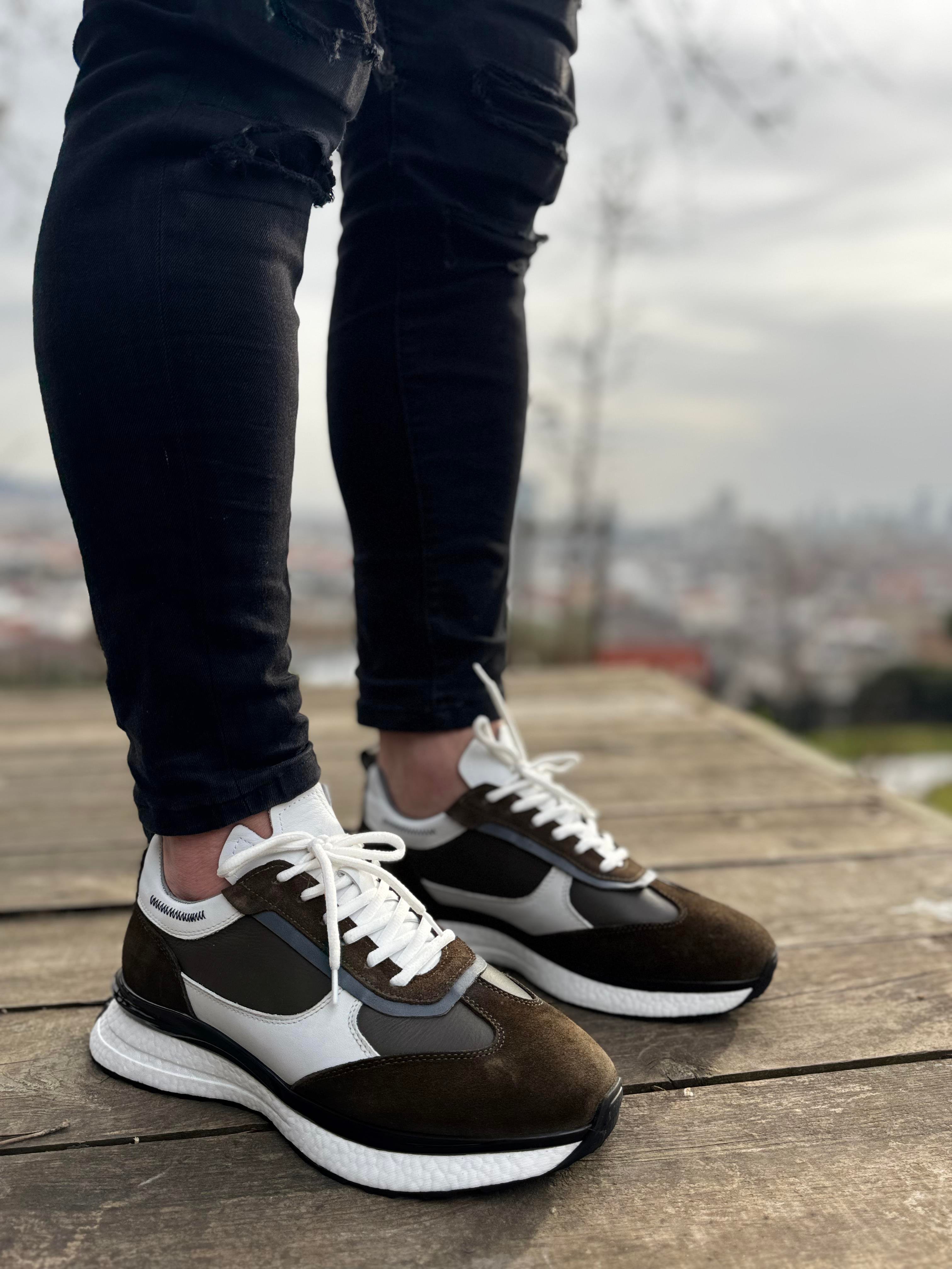 Deri Spor Ayakkabı Yeşil
