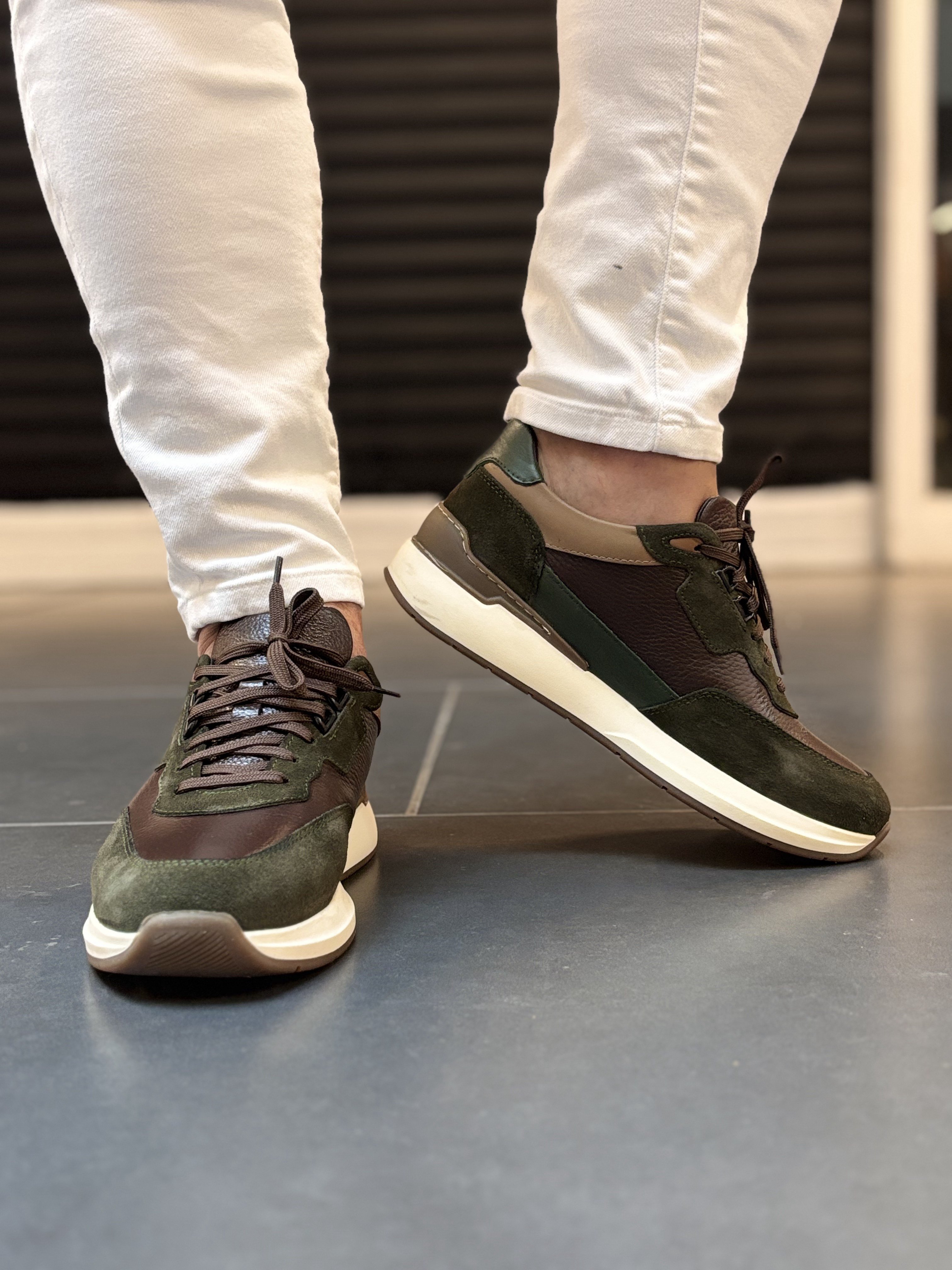 İç Dış Komple Deri Sneaker Yeşil