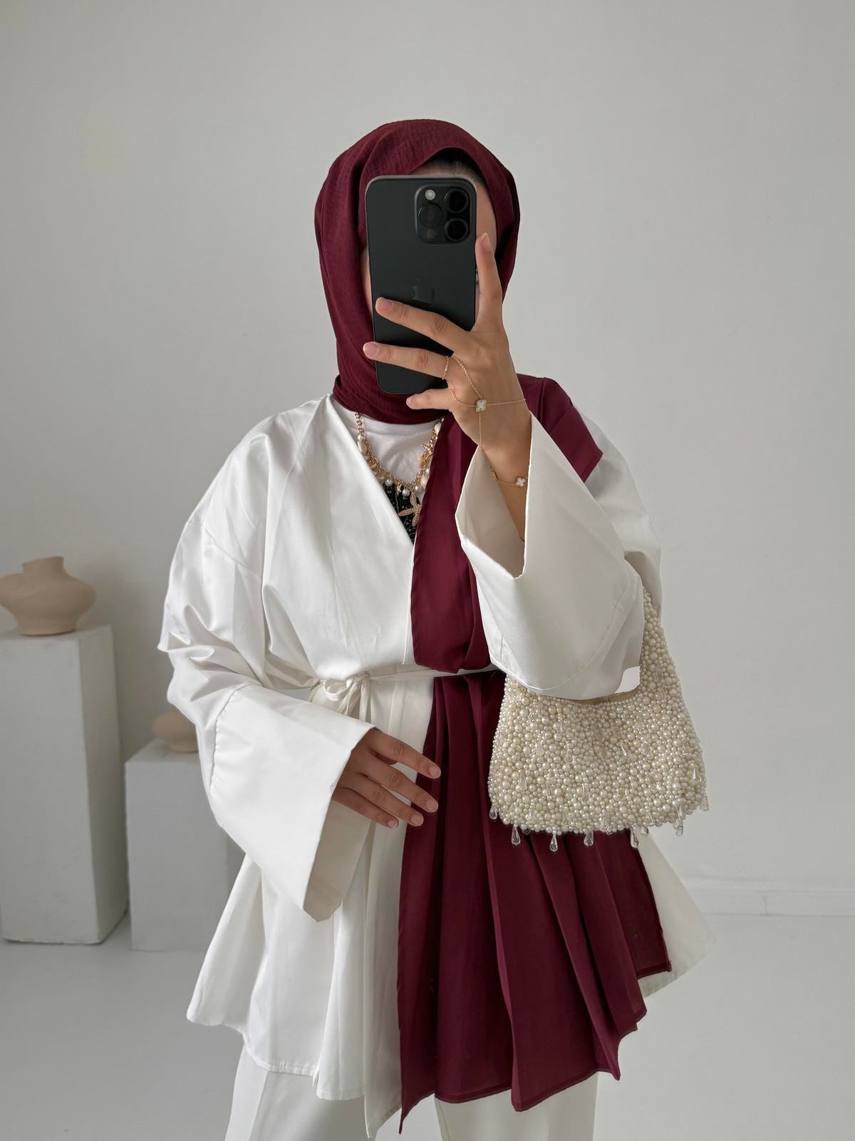 Kimono Gömlek - Bordo
