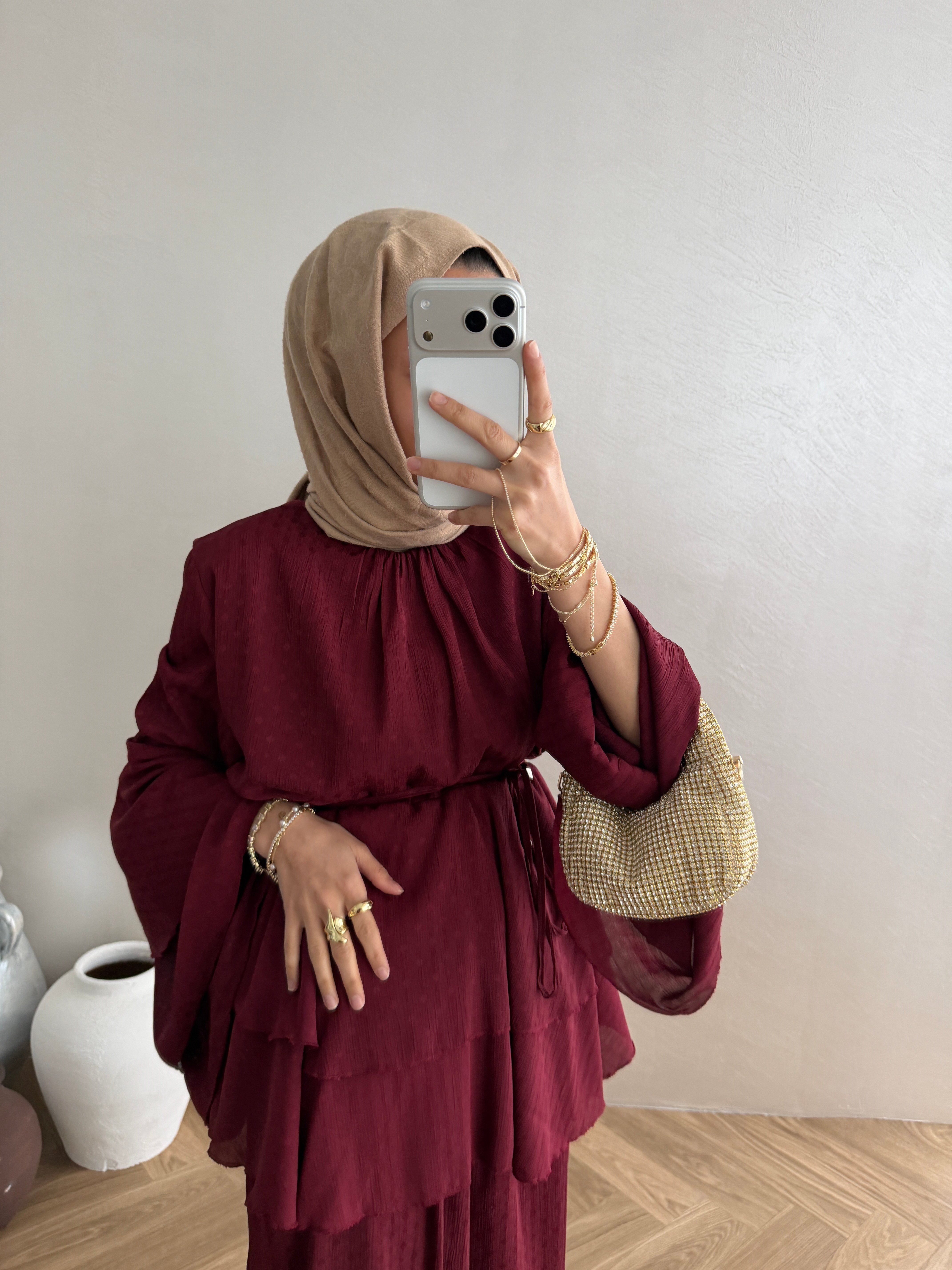 Lavia Krep Takım - Bordo