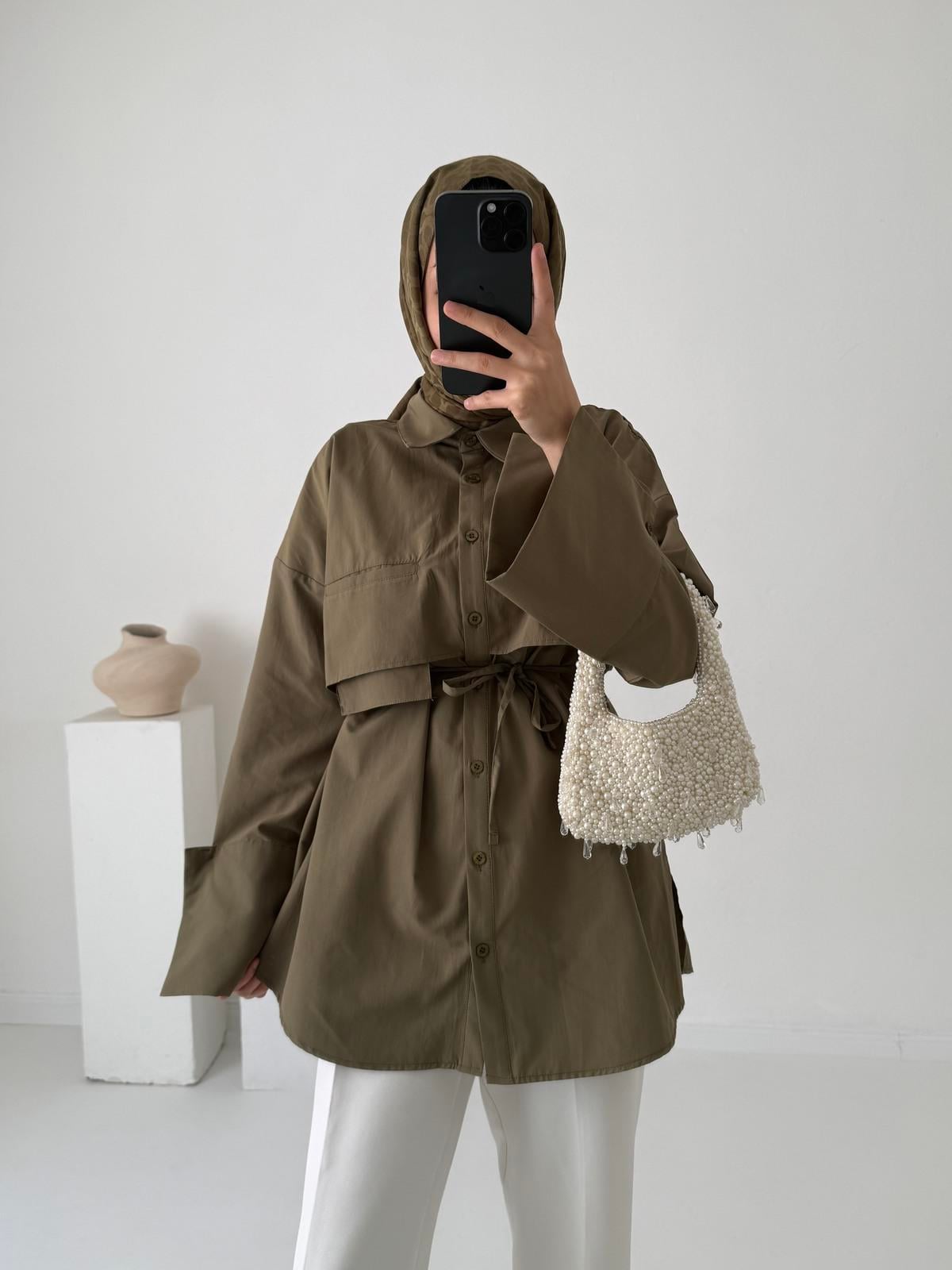Lotus Poplin Gömlek - Haki
