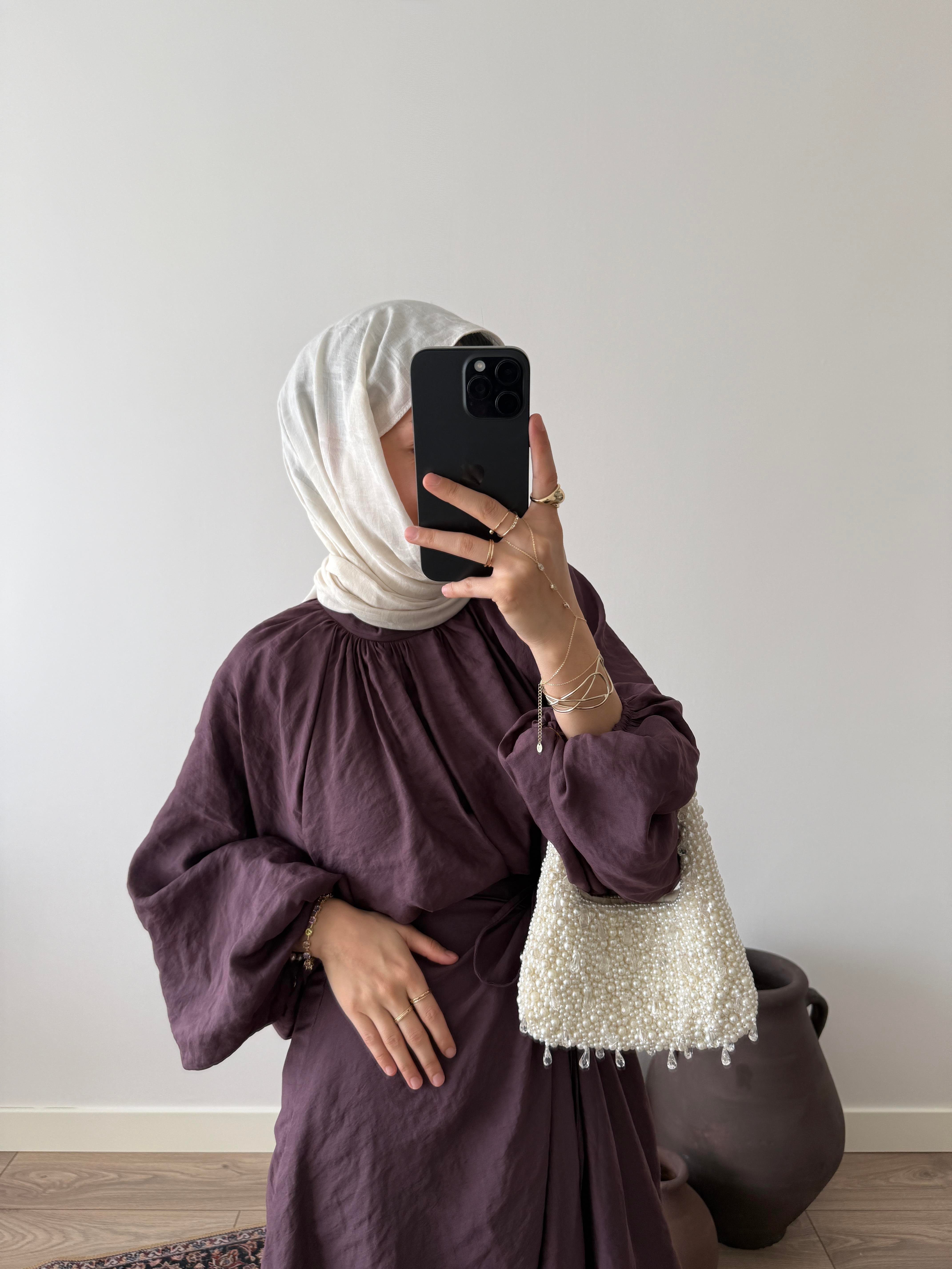 Pareo Vual Pamuklu Takım - Mürdüm