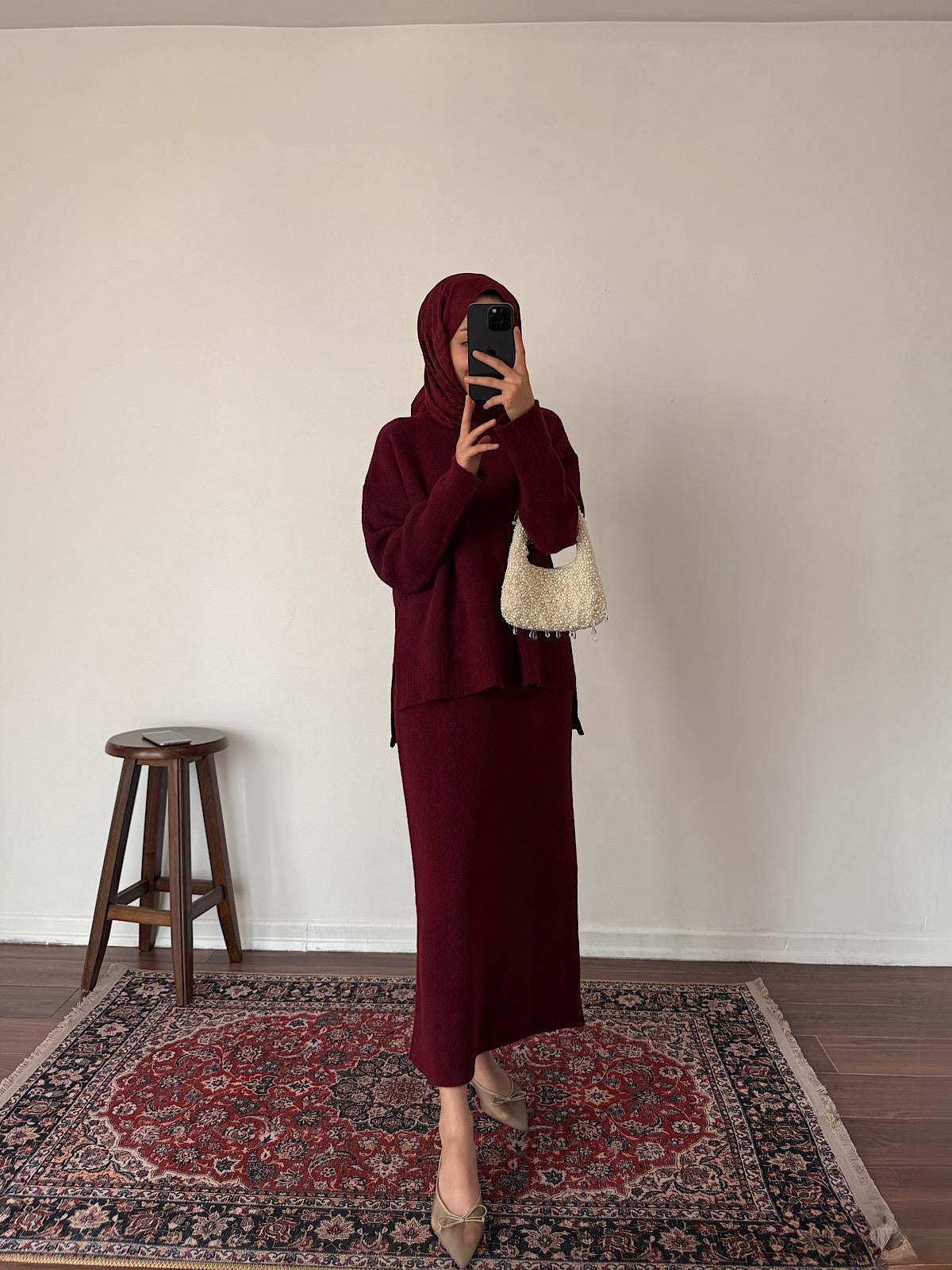 Peluş Takım - Bordo