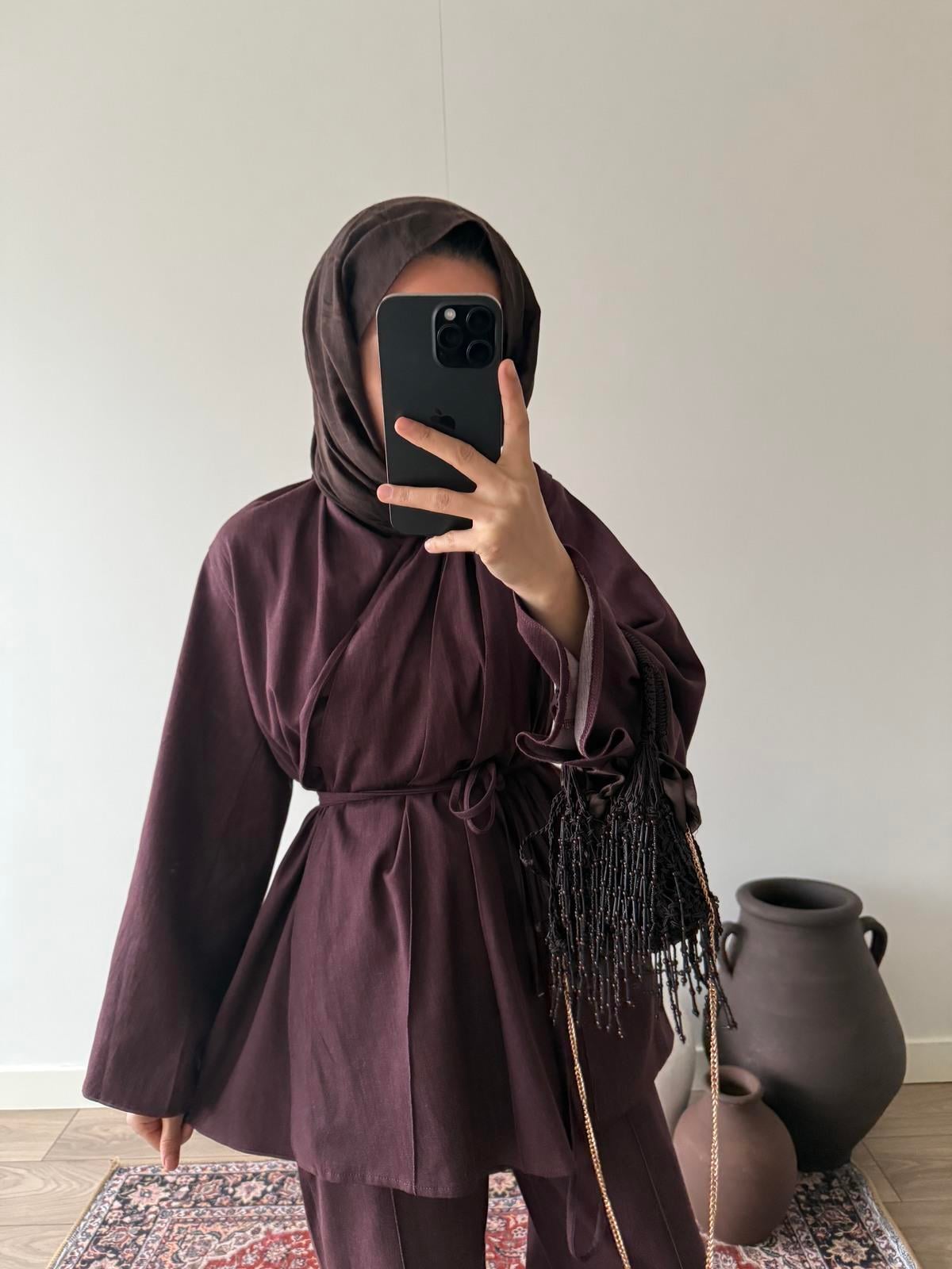 Premium Kot Takım - Bordo