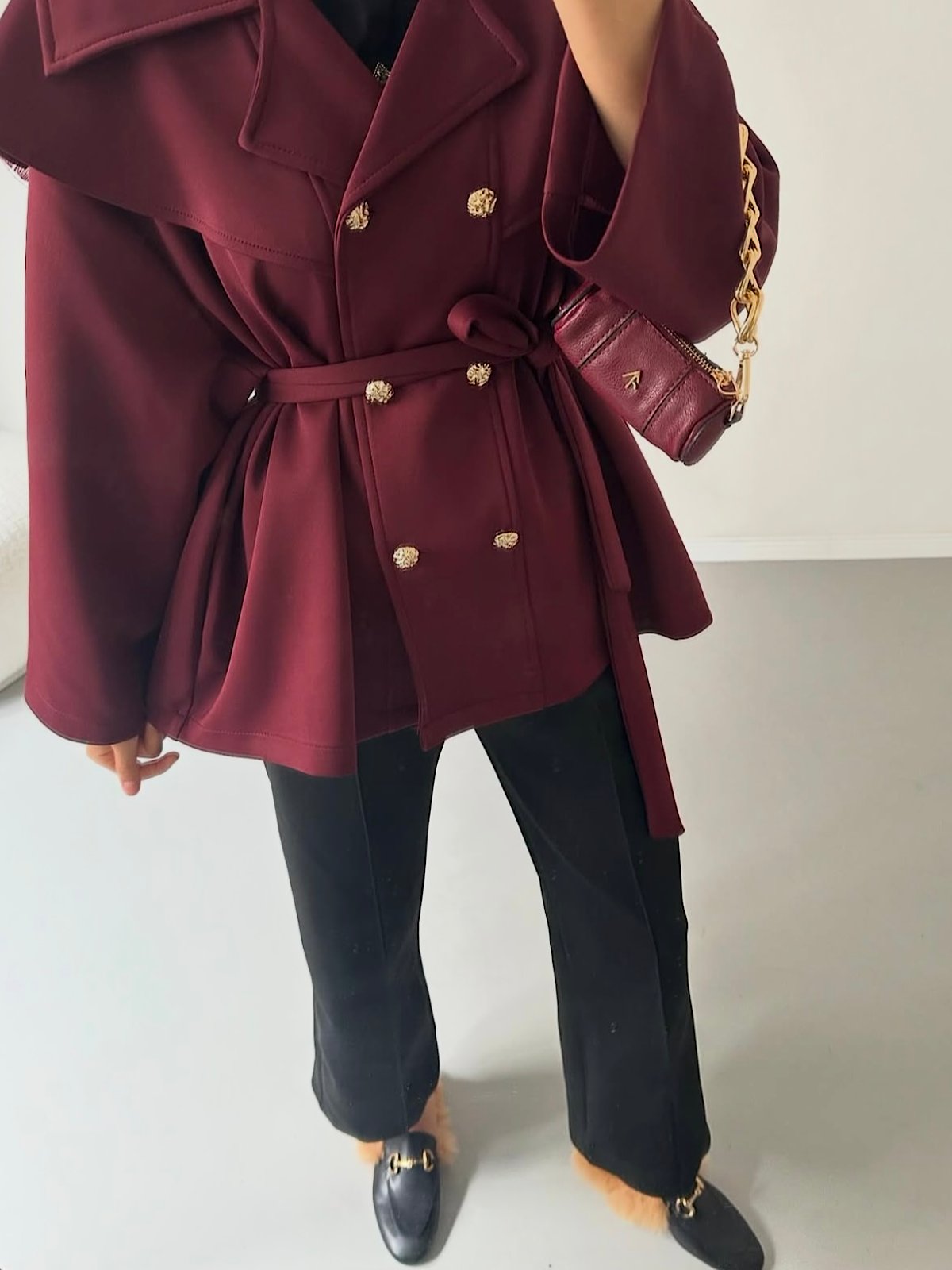 Scuba Ceket - Bordo