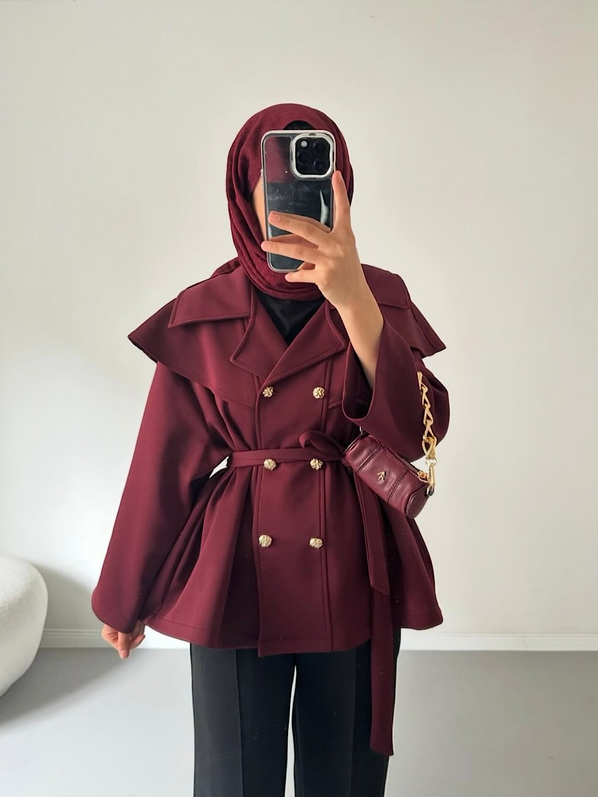 Scuba Ceket - Bordo