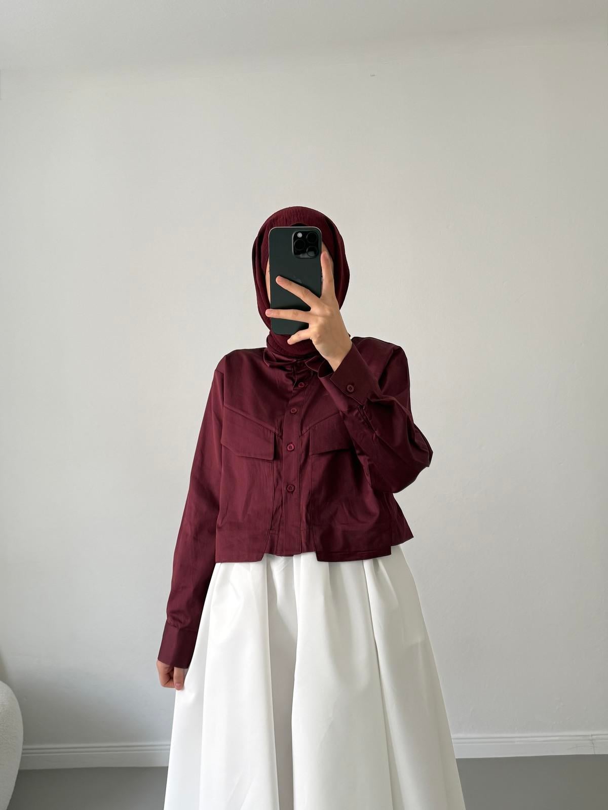 Vera Polin Gömlek - Bordo