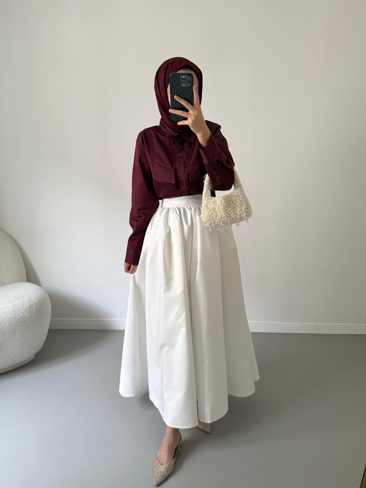 Vera Polin Gömlek - Bordo