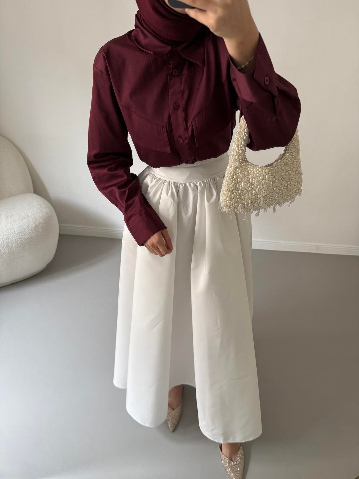 Vera Polin Gömlek - Bordo