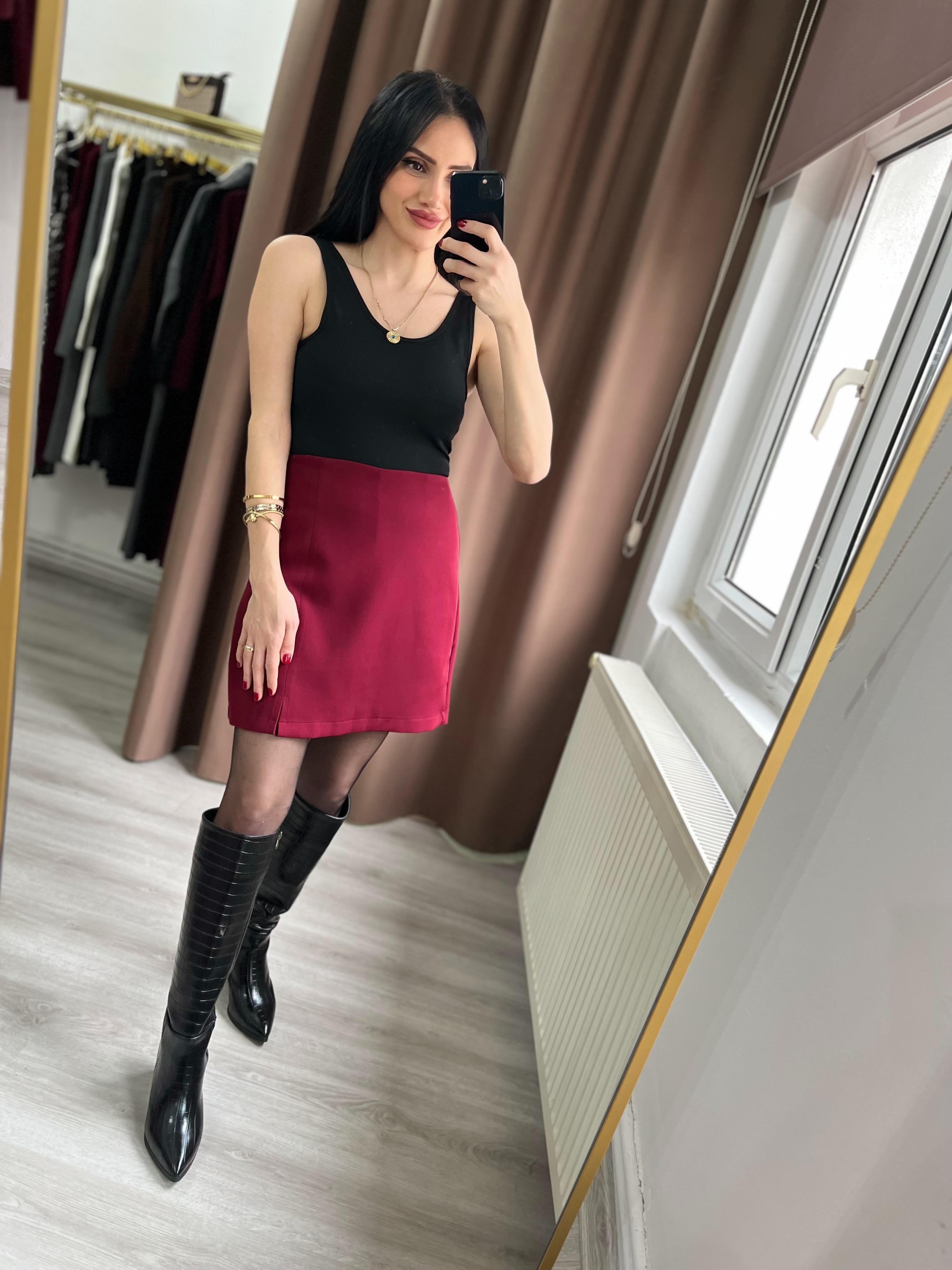 Bordo Marka Model Şort Etek