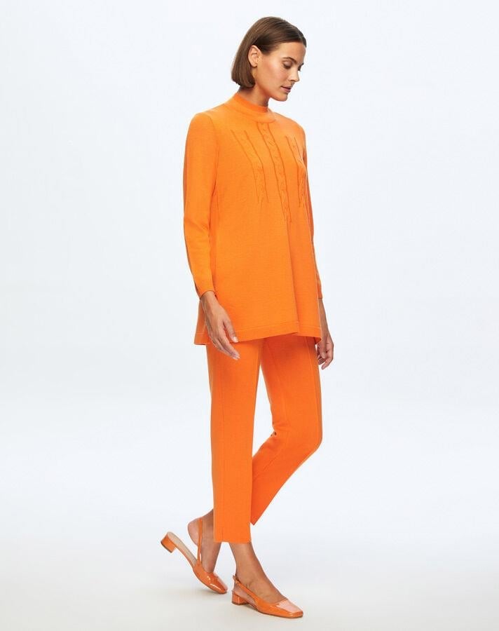 T24K-7000 Dar Paça Triko Pantolon