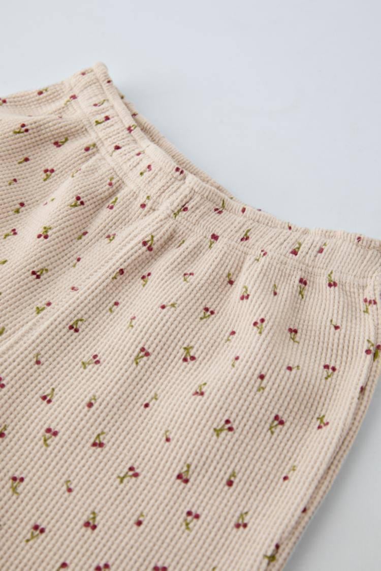 Kiraz Sloganlı/Baskılı Alt-Üst Takım