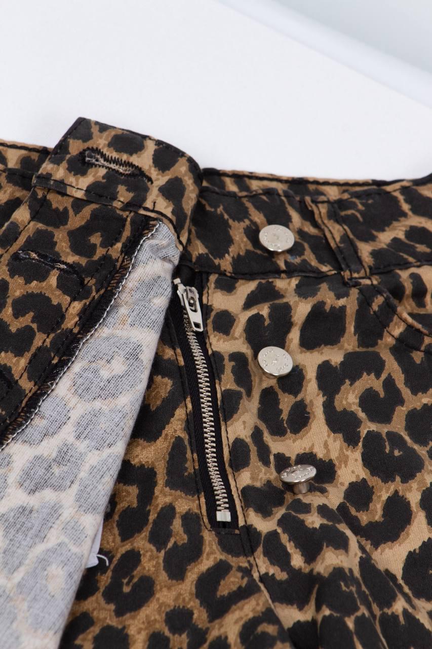 Leopar Desenli Şort Etek
