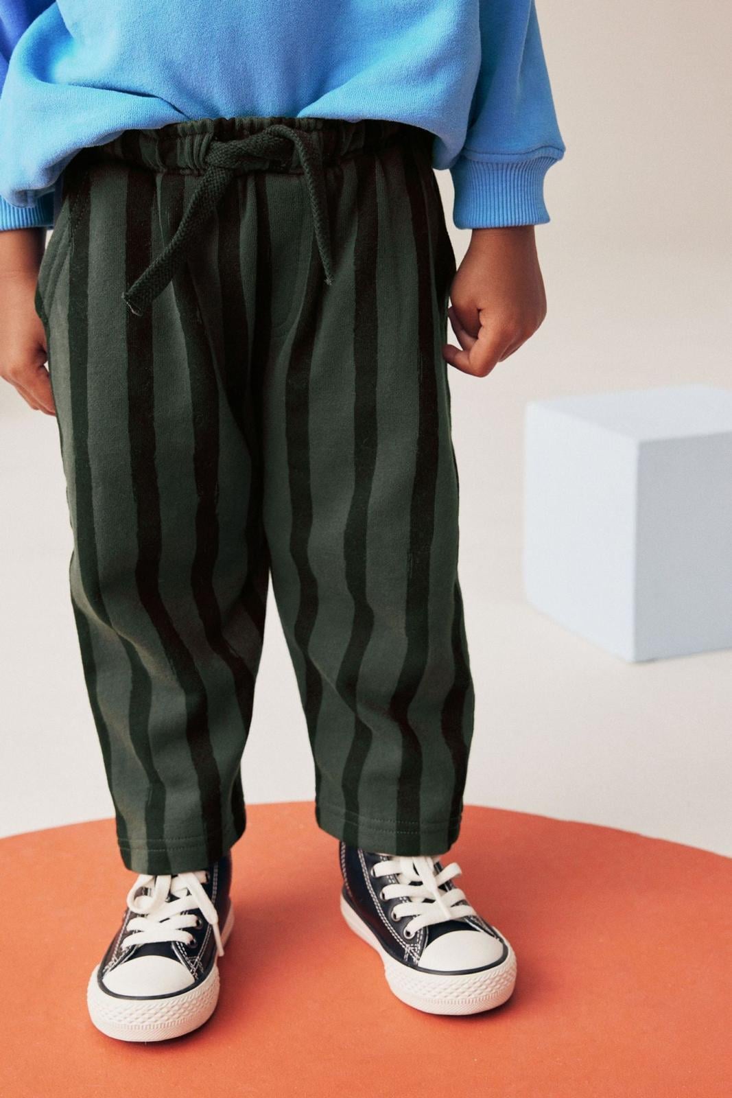 Yazılı Sweatshirt Çizgili Jogger Alt-Üst Takım