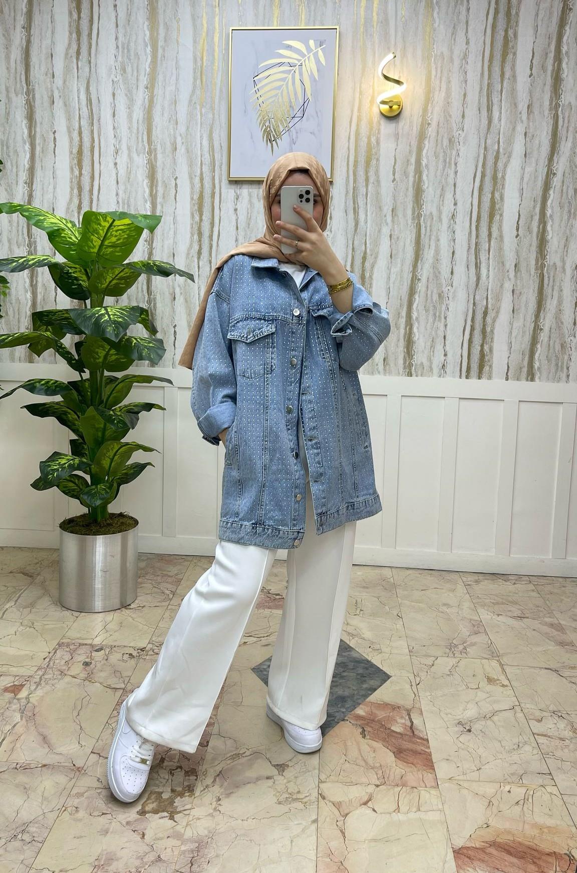 FULL TAŞ BASKILI CEKET 