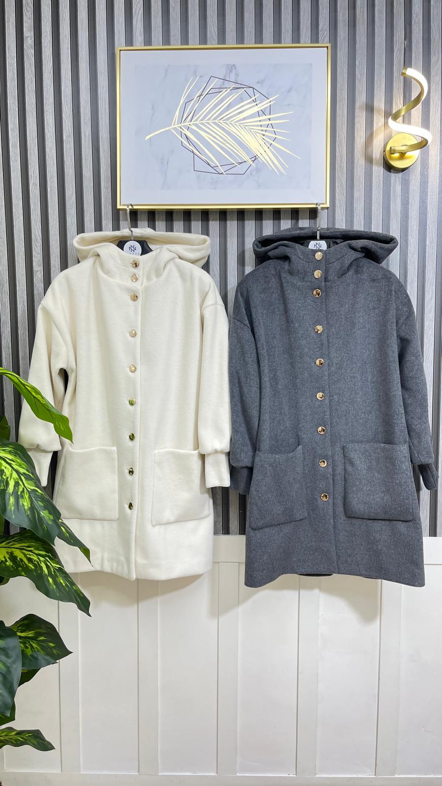 KAPŞONLU ANGORA KABAN