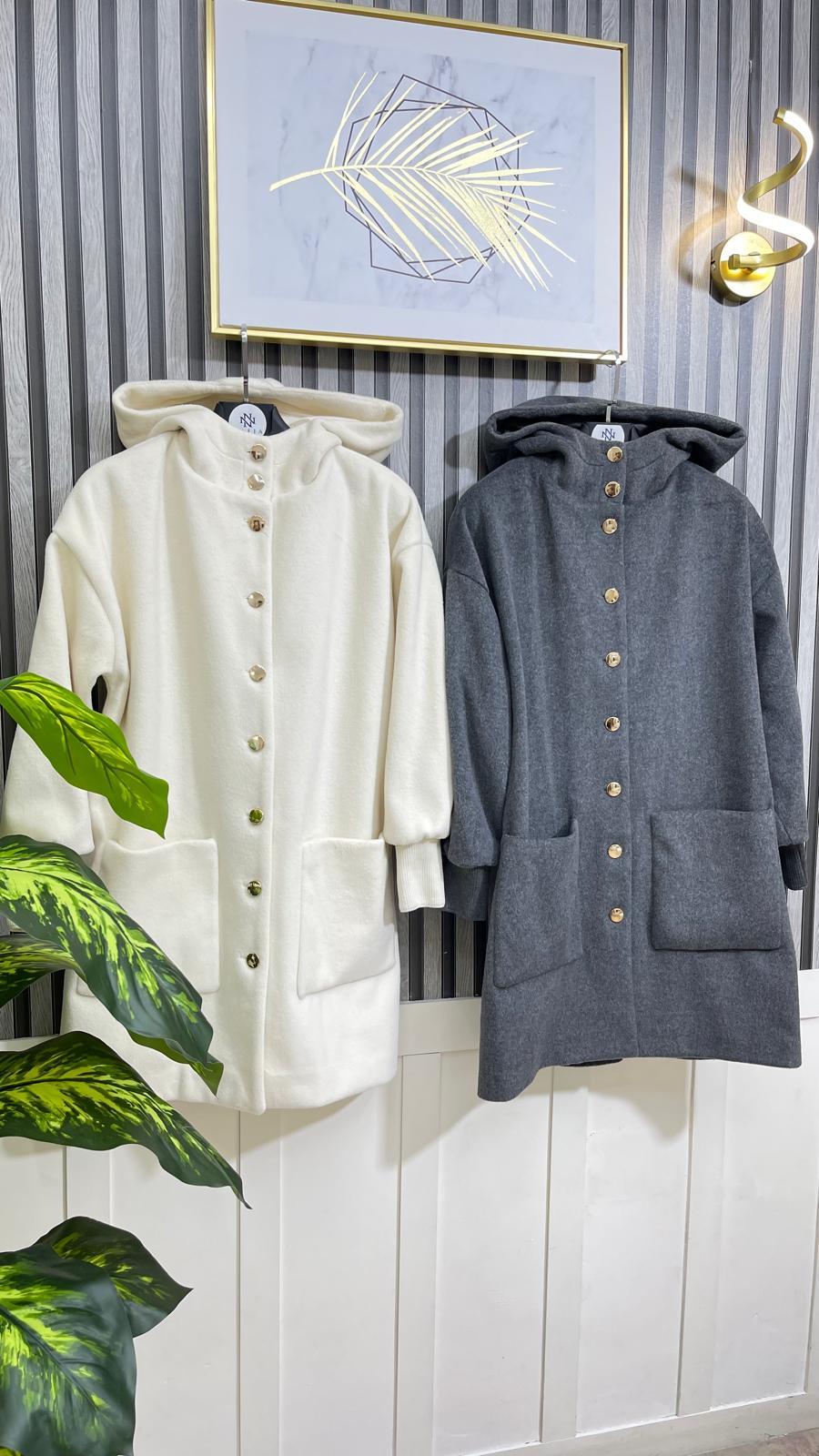 KAPŞONLU ANGORA KABAN