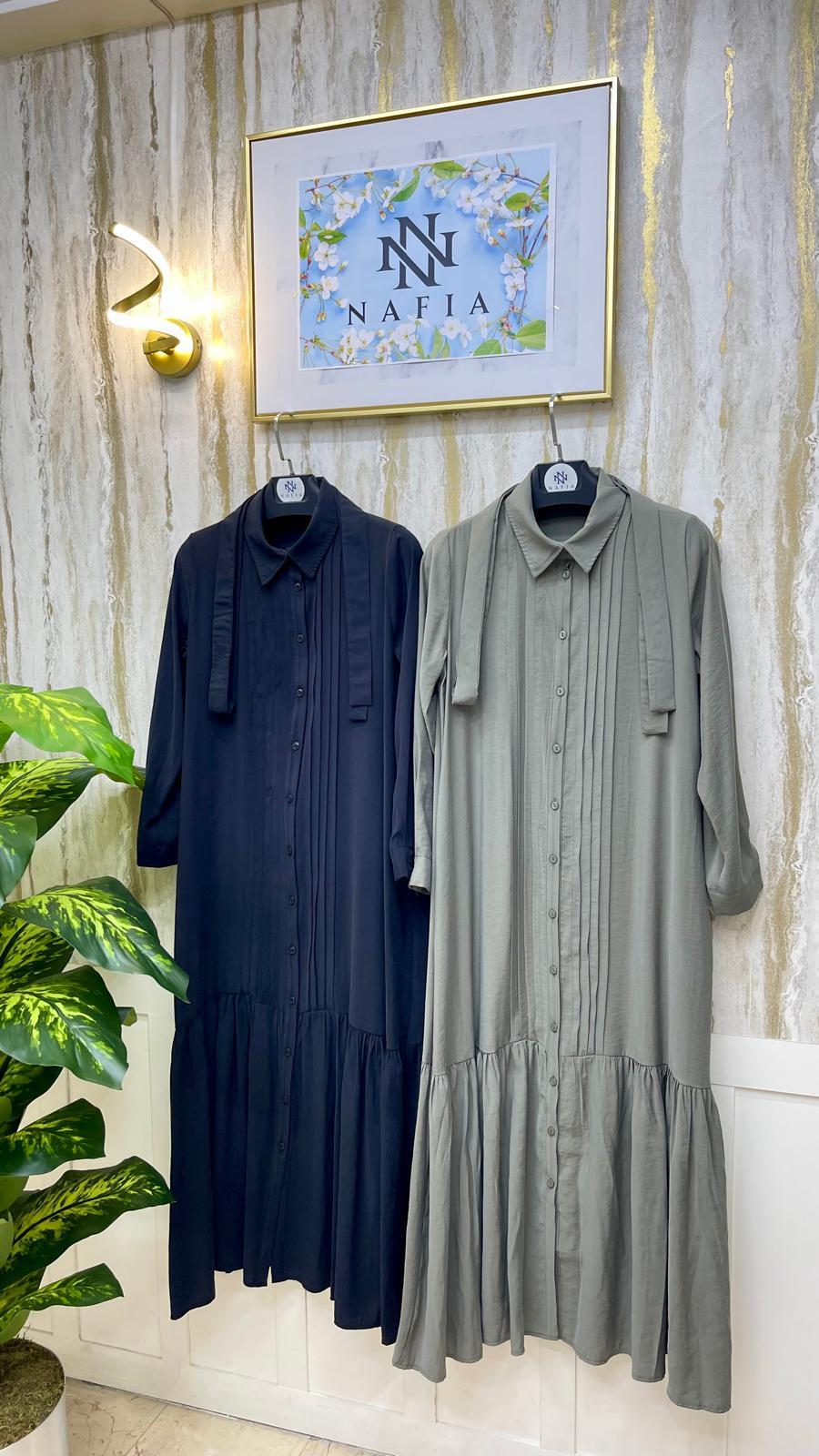 TENSEL DÜĞMELİ ELBİSE